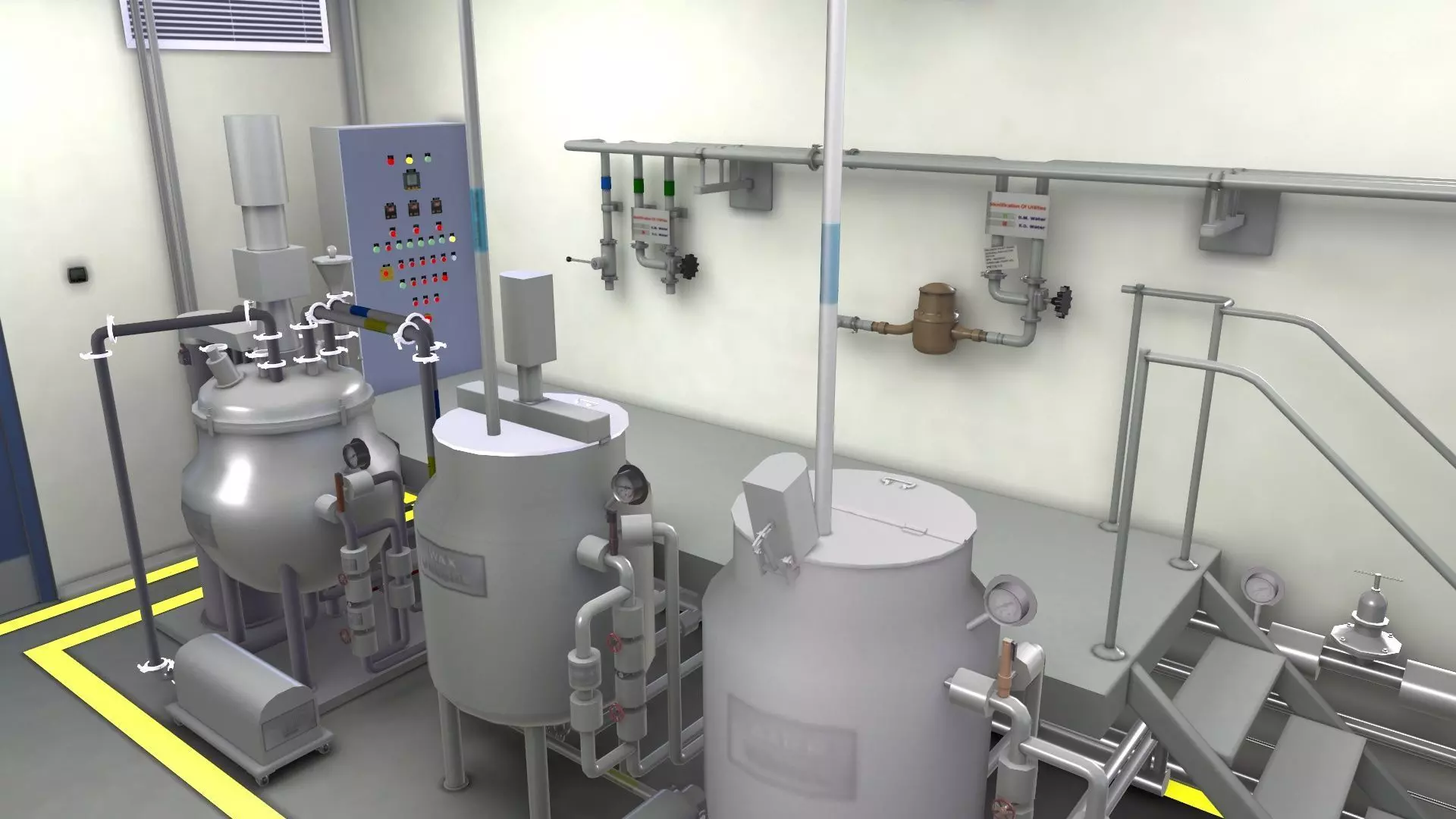 Ointment Manufacturing Vessel Low-poly 3D model_7