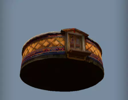 3d model of Traditional round yurt structure 3D print model_2