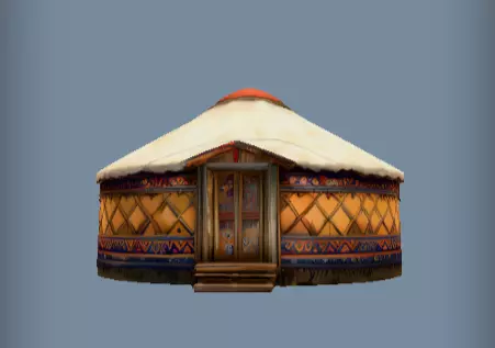 3d model of Traditional round yurt structure 3D print model_4