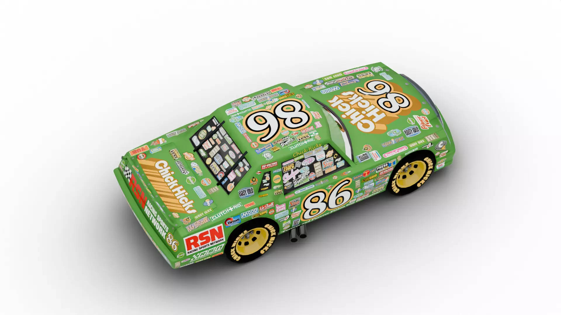 Chick Hicks Low-poly 3D model_6