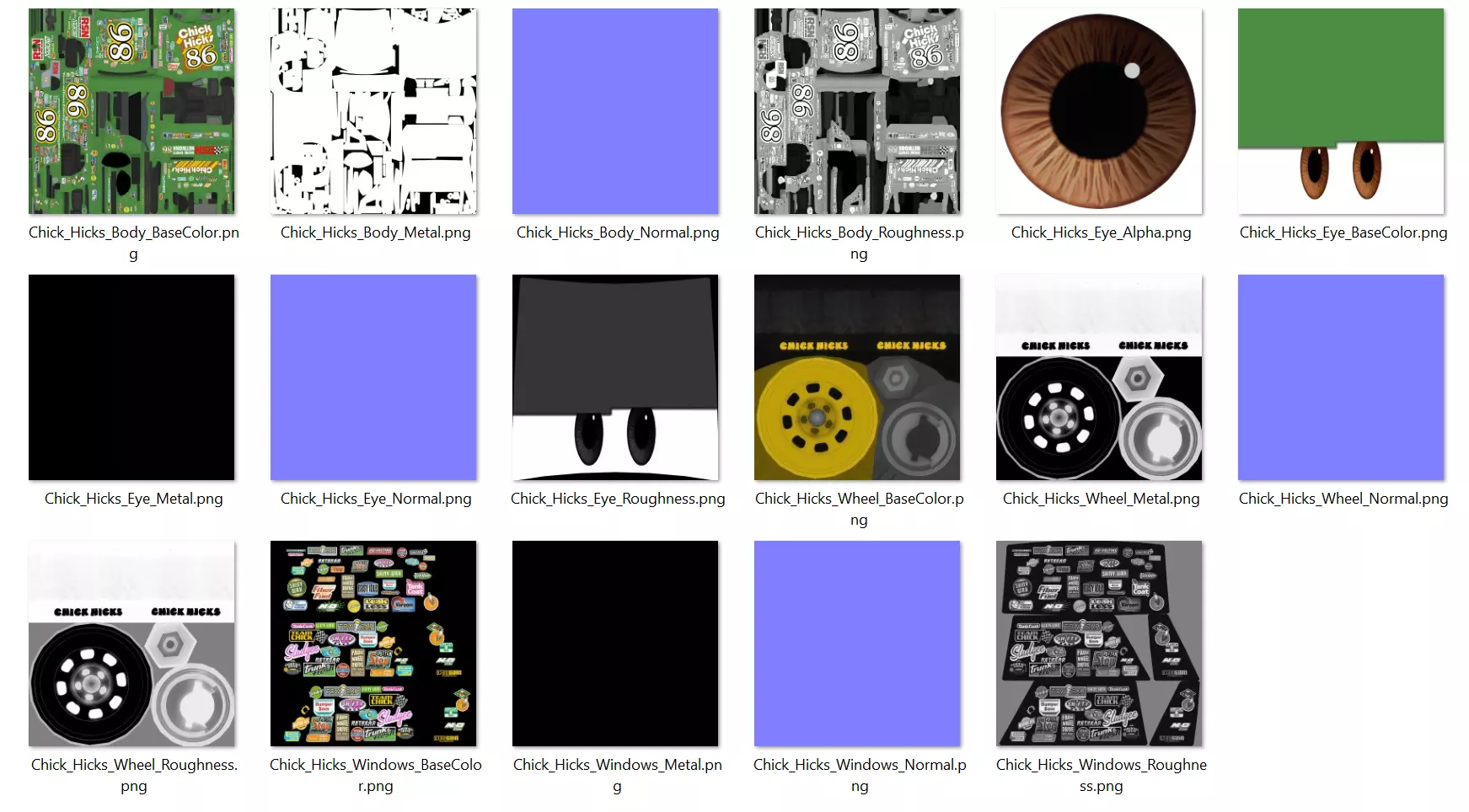 Chick Hicks Low-poly 3D model_5