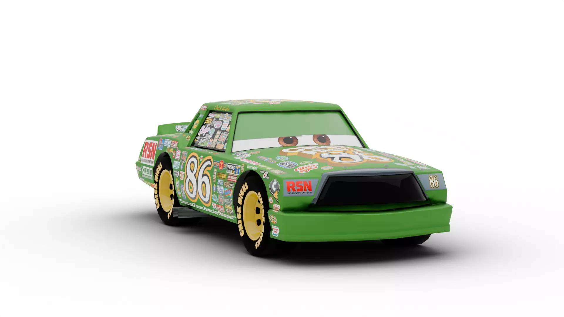 Chick Hicks Low-poly 3D model_2