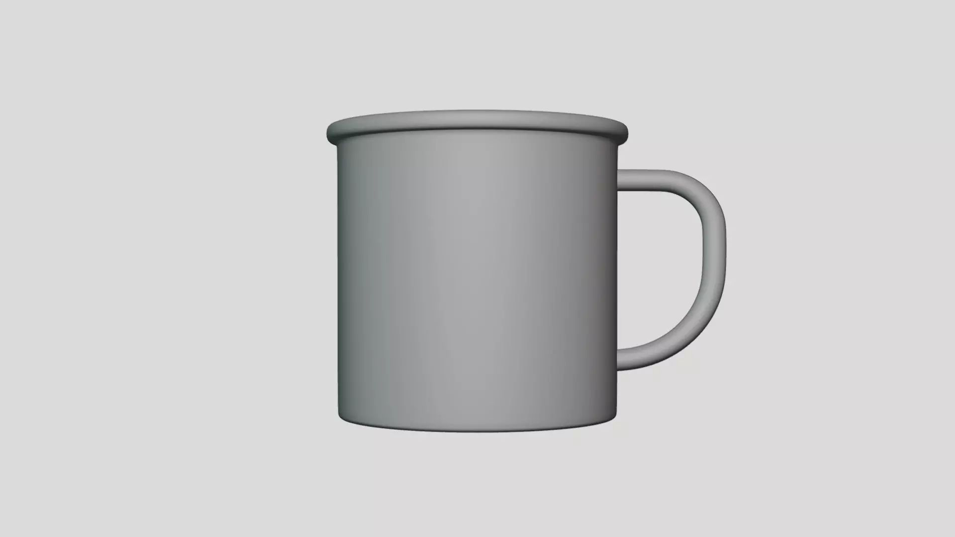 Enamel Cup - Geometry Only No Textures No Materials 3D model_0