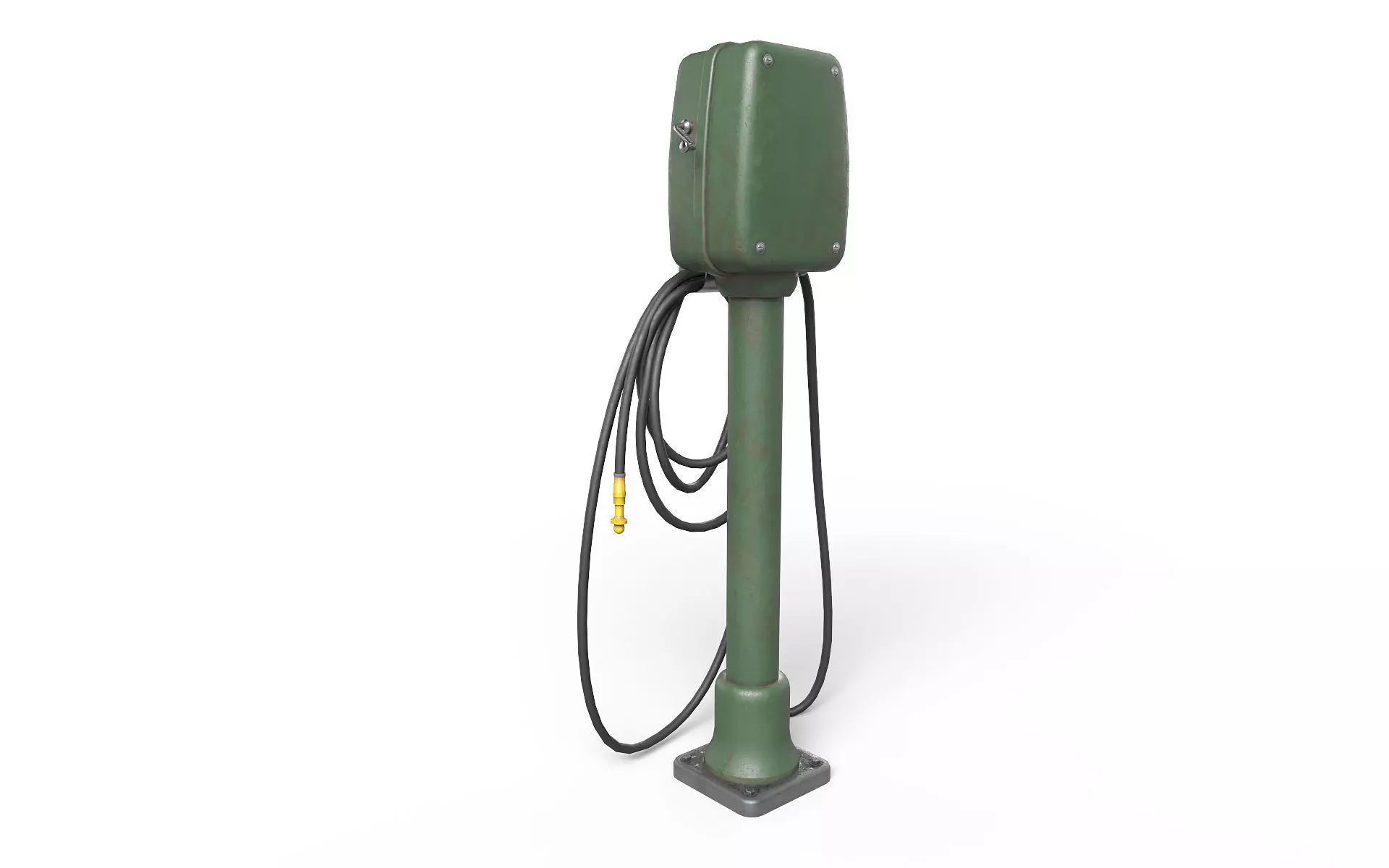 Vintage Air Pump Low-poly 3D model_4