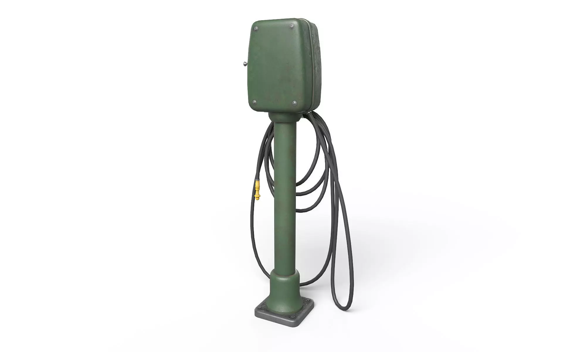 Vintage Air Pump Low-poly 3D model_5
