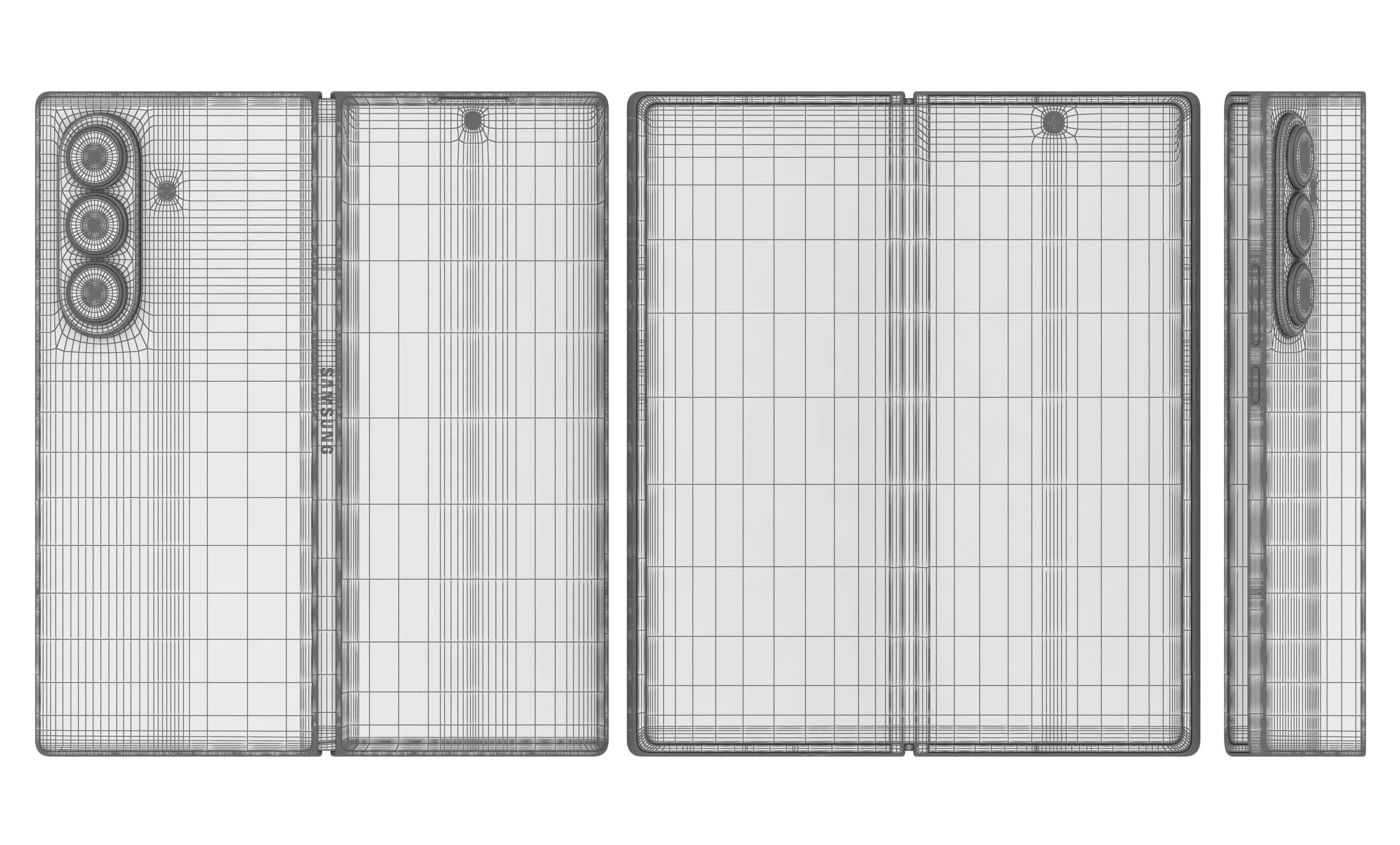 Samsung Galaxy Z Fold7 Silver Shadow 3D model_13