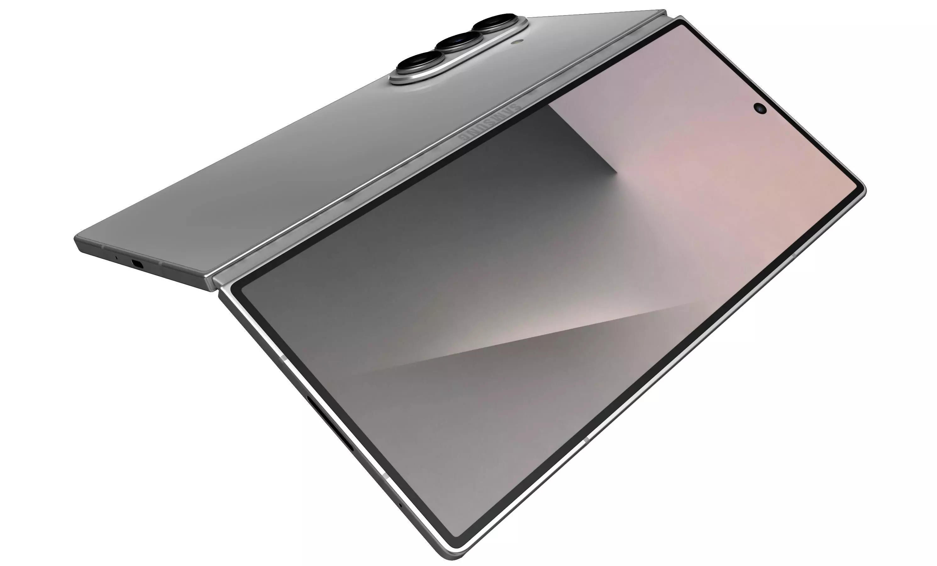 Samsung Galaxy Z Fold7 Silver Shadow 3D model_5