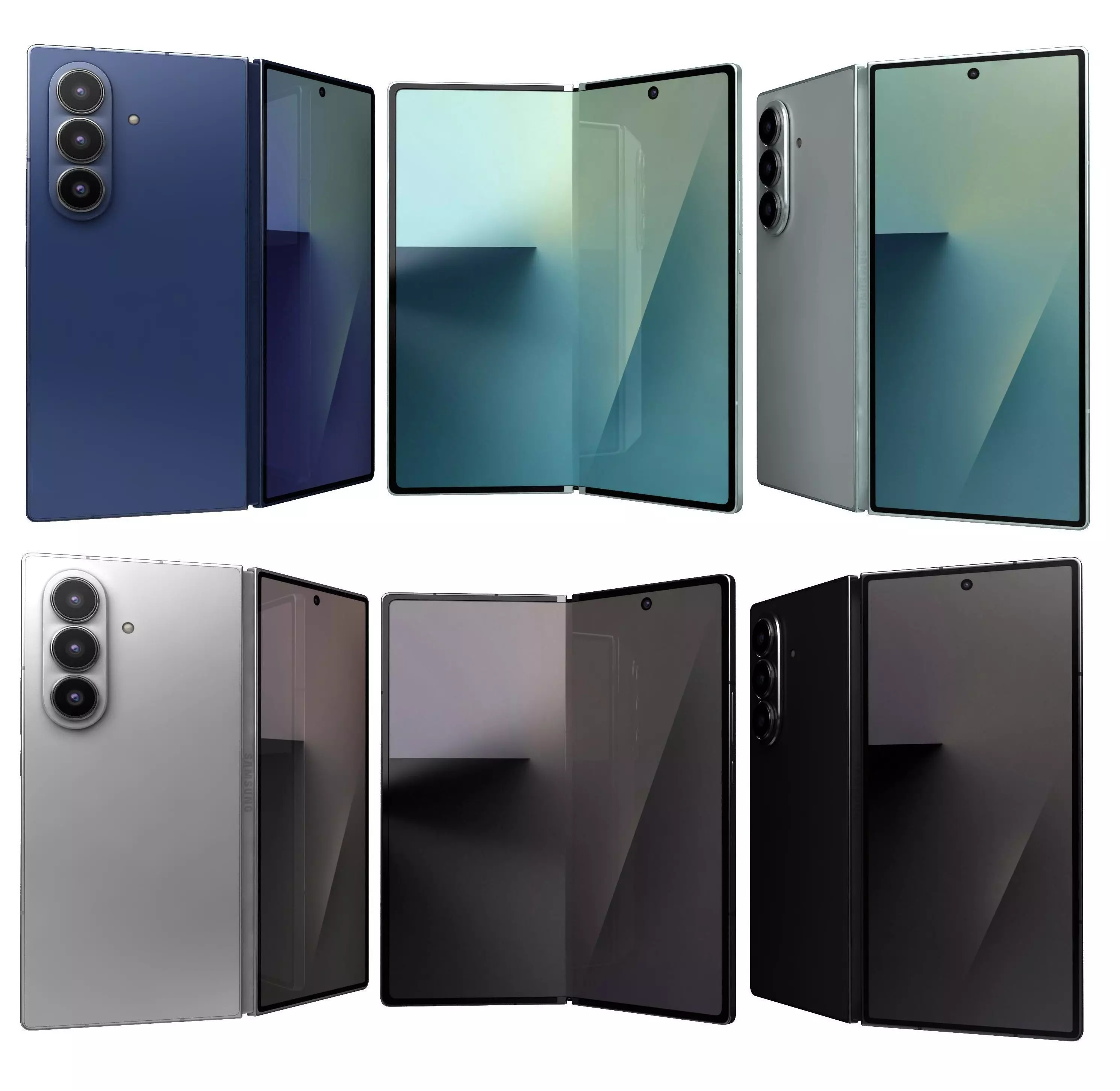 Samsung Galaxy Z Fold7 All Colors 3D model_0