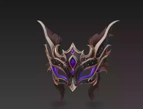 Ethereal Mask 3D Model - Fantasy and Ritual Prop
