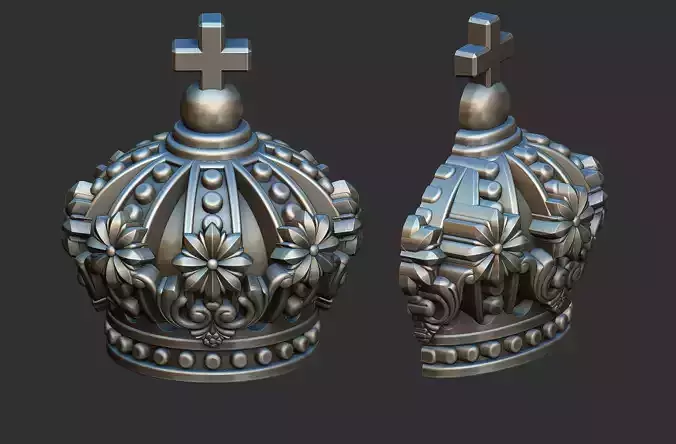 Crown Full 3d and Crown relief - 2 files