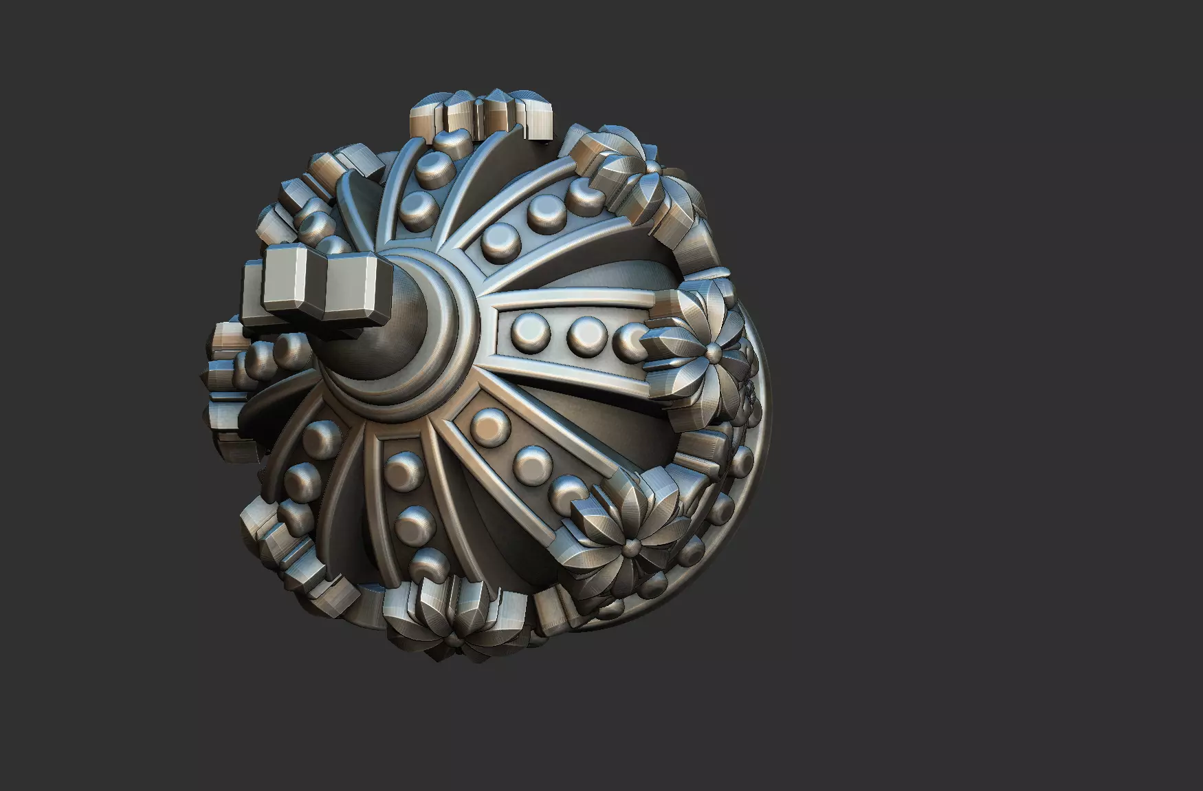 Crown Full 3d and Crown relief - 2 files 3D print model_14