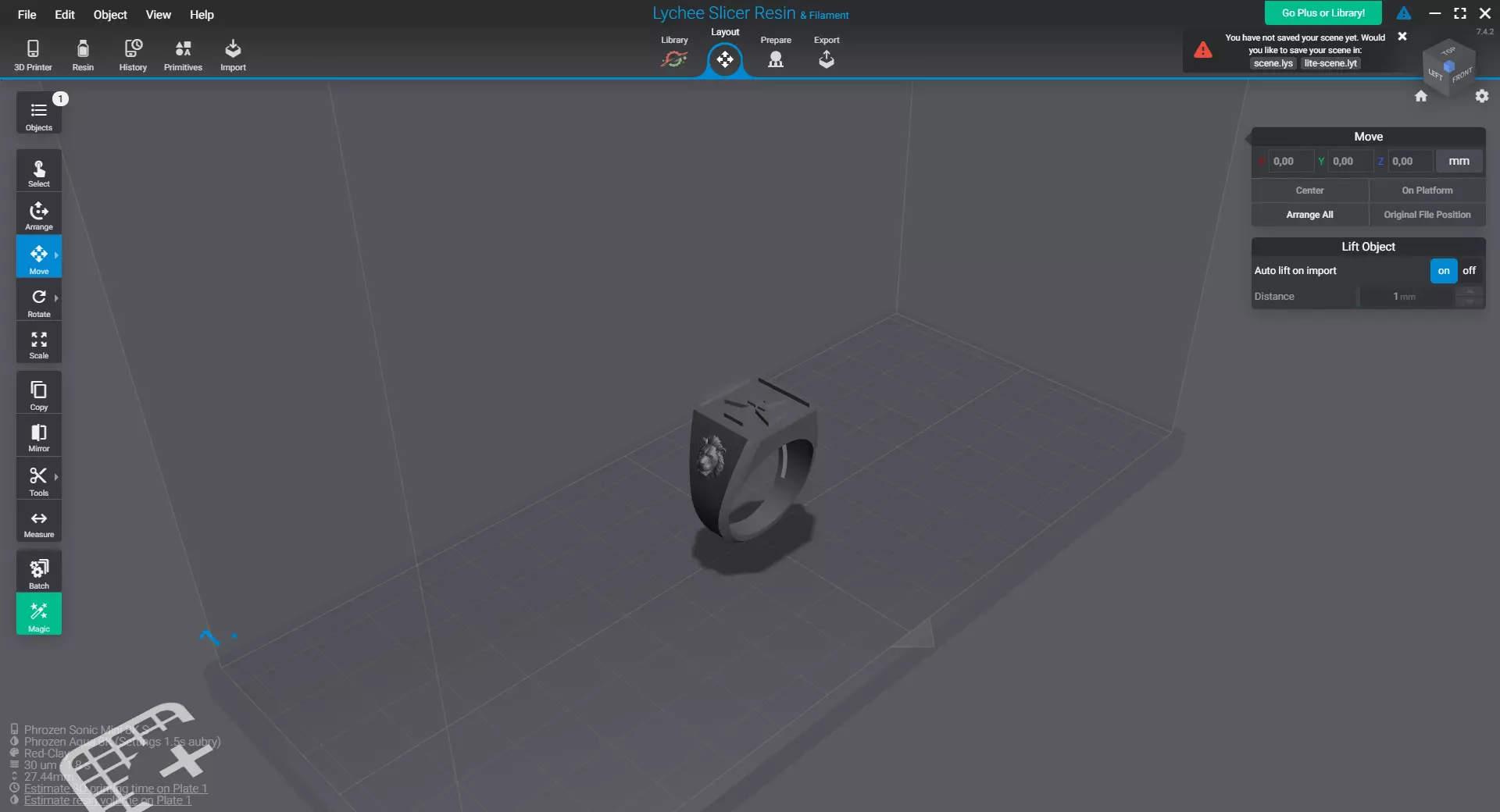 Cross and Lion - 3d Print Ready Men Ring 3D print model_1