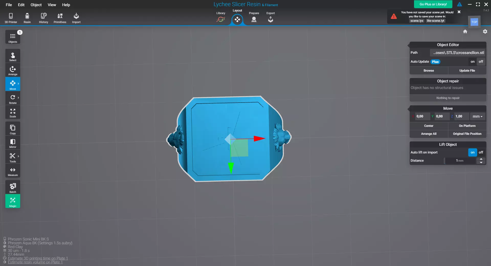 Cross and Lion - 3d Print Ready Men Ring 3D print model_3