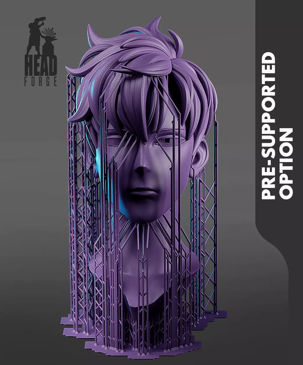 Sung Jin Woo Bust Solo Leveling 3D Printable Model 3D print model_7