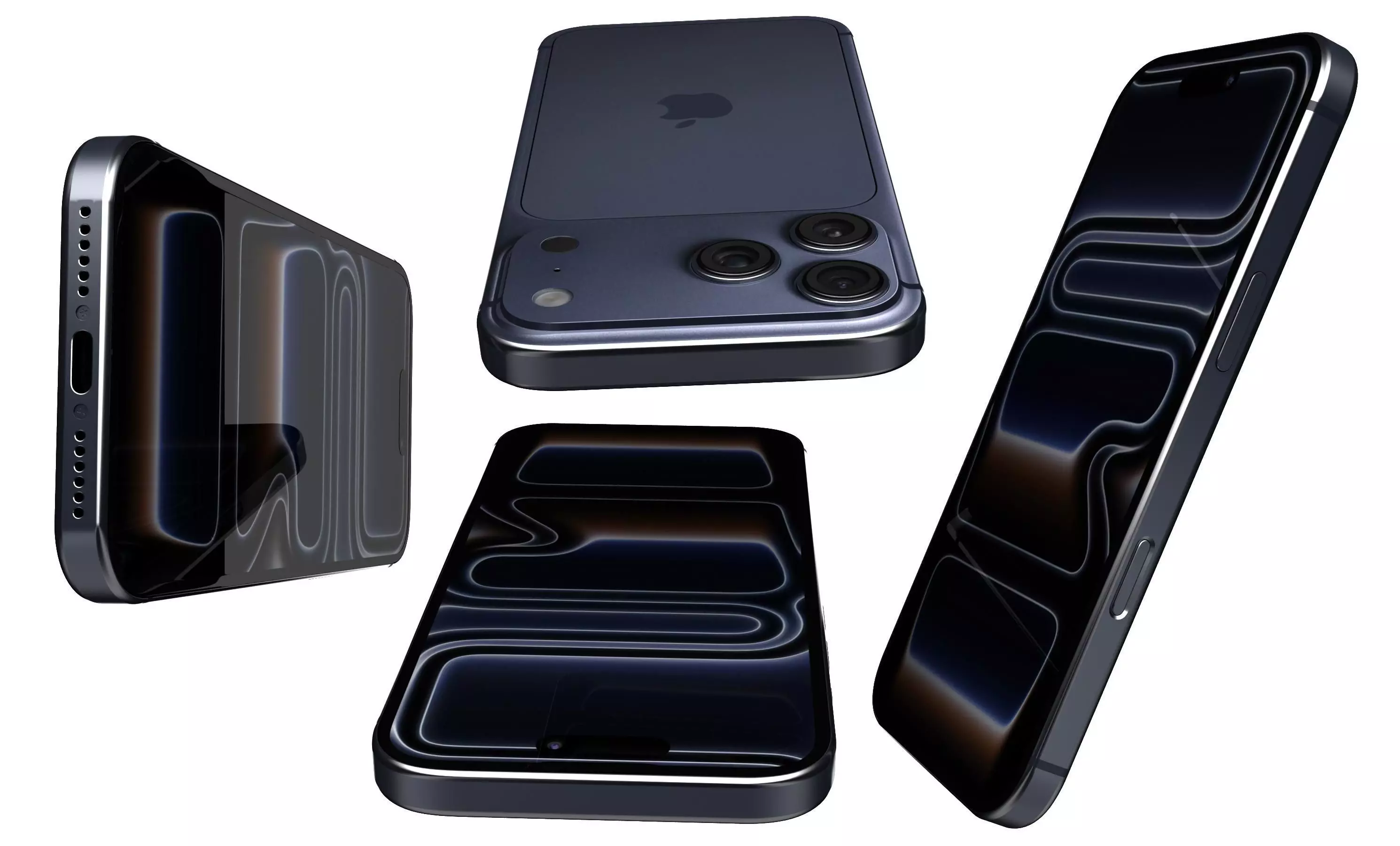 Apple iPhone 17 Pro Max Deep Blue 3D model_19