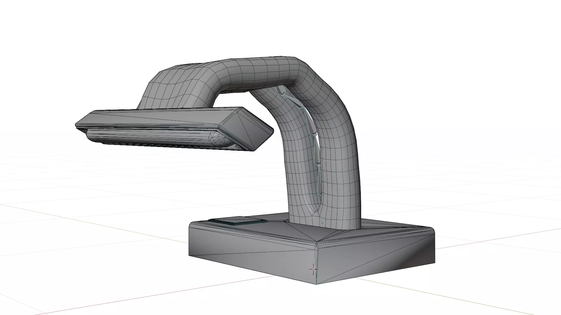 Table lamp with bones for animation and interiors Low-poly 3D model_3