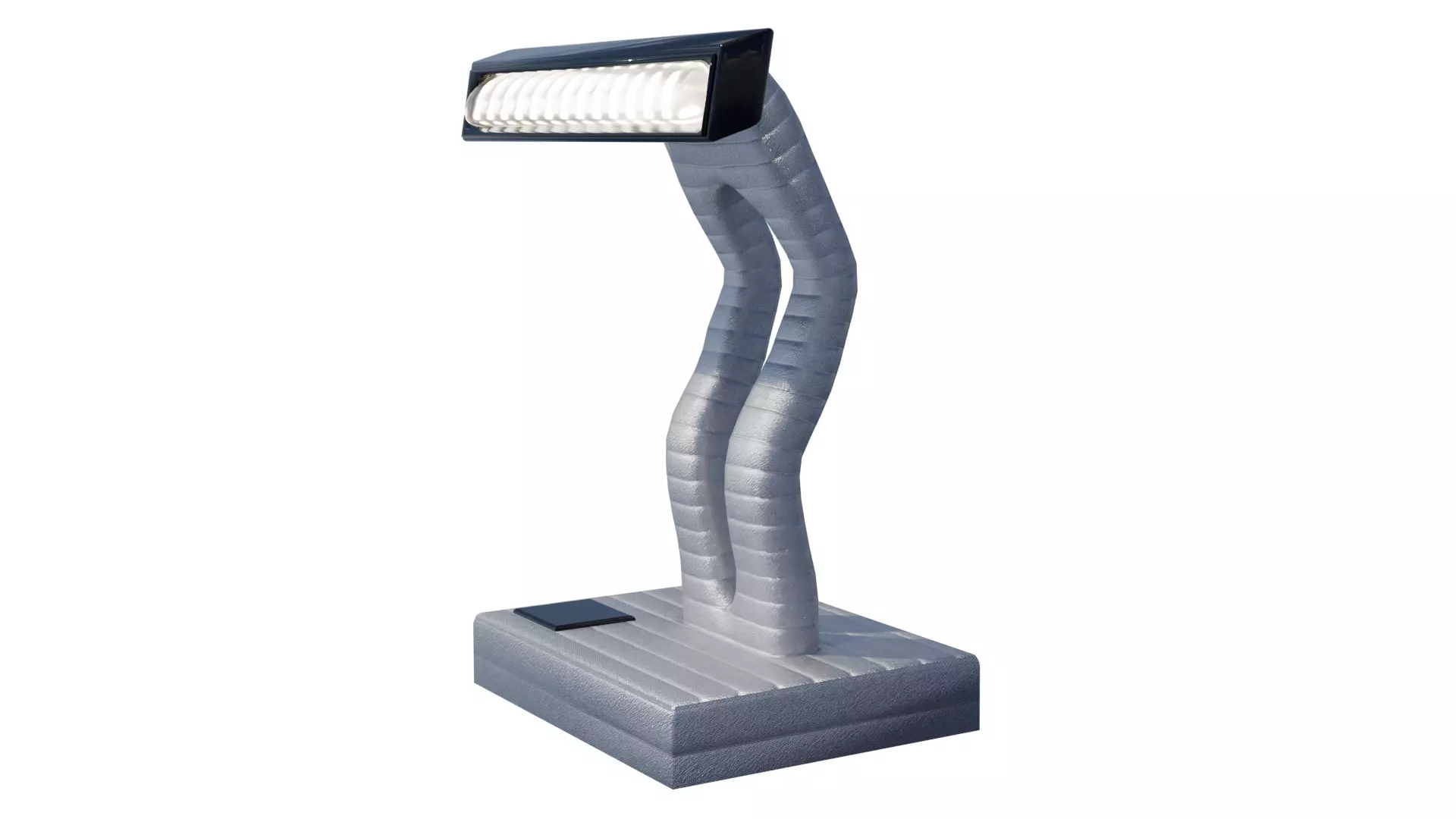 Table lamp with bones for animation and interiors Low-poly 3D model_1