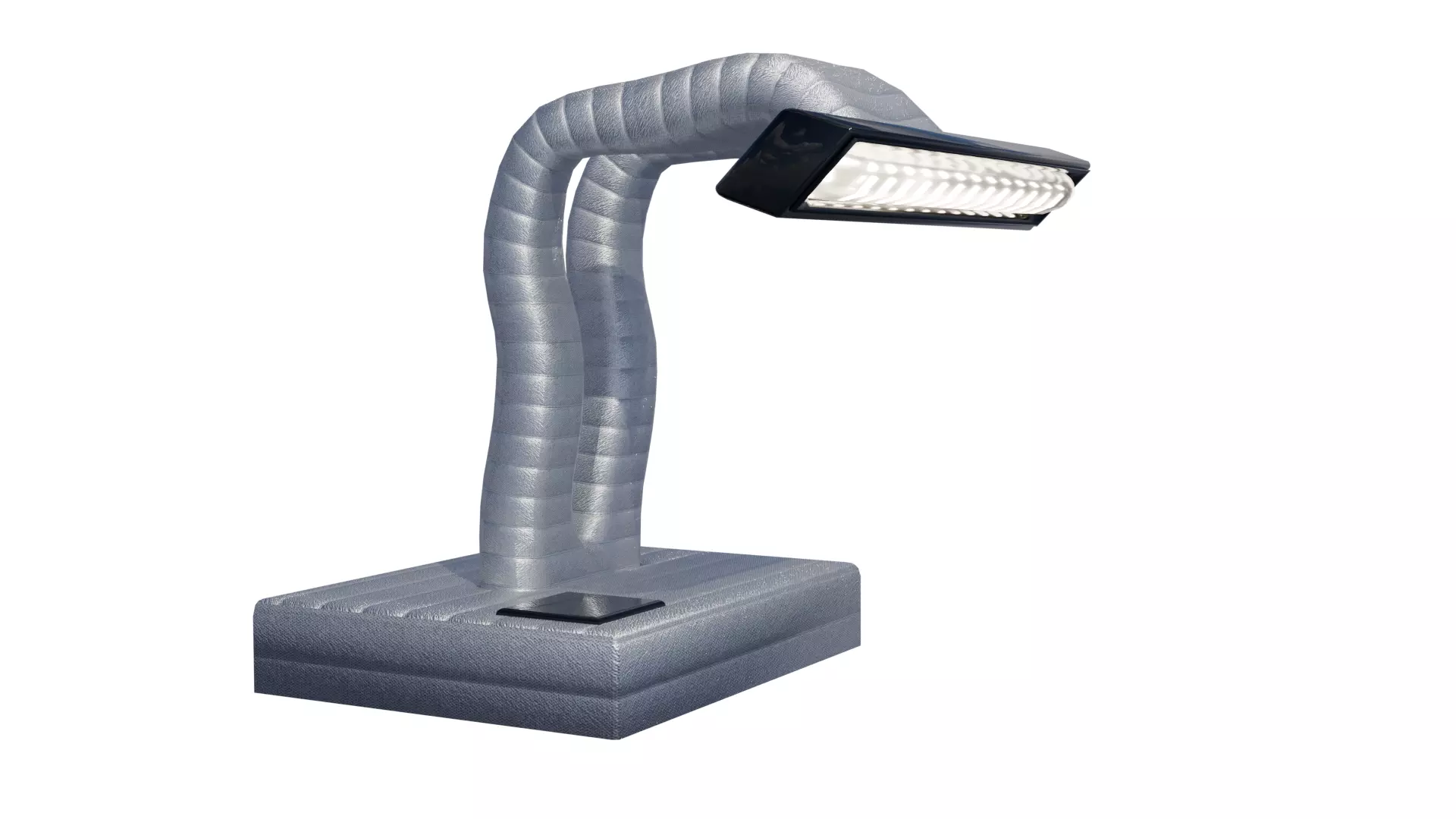 Table lamp with bones for animation and interiors Low-poly 3D model_0