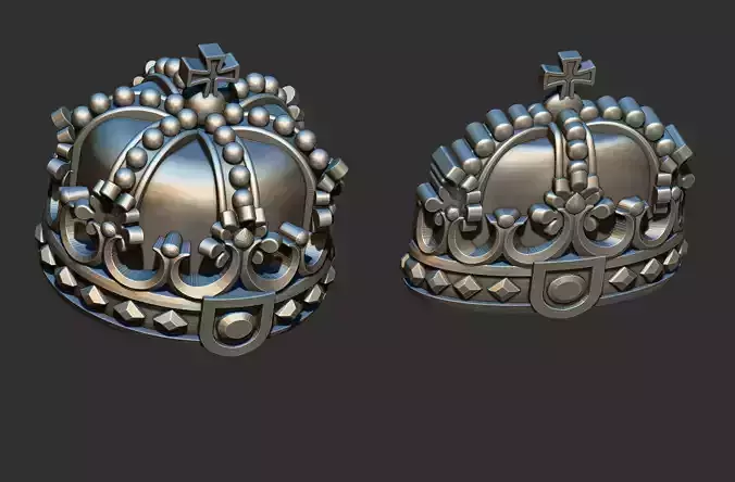 Crown Full 3d and Crown relief - 2 files