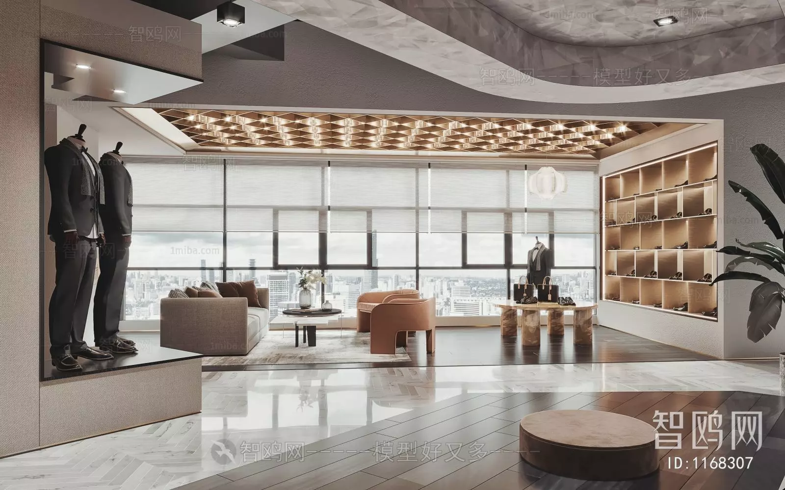 MEN CLOTHING STORE IN MODERN STYLE 3D print model_3