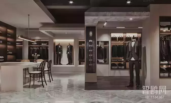 MEN CLOTHING STORE IN MODERN STYLE 3D print model