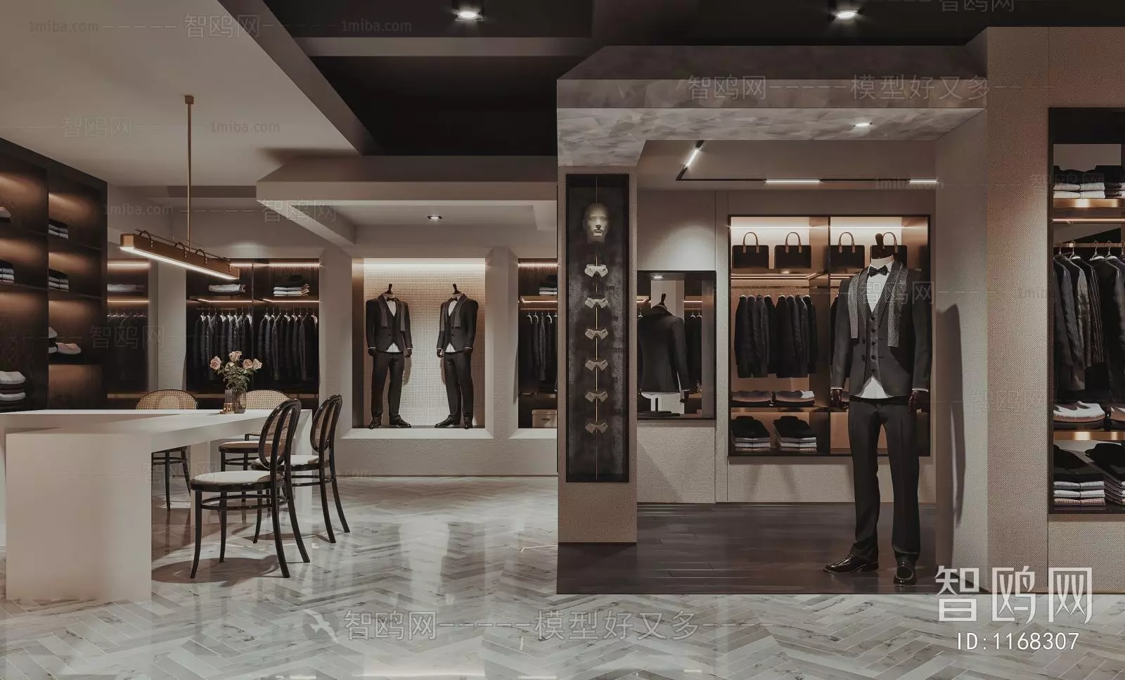 MEN CLOTHING STORE IN MODERN STYLE 3D print model_0