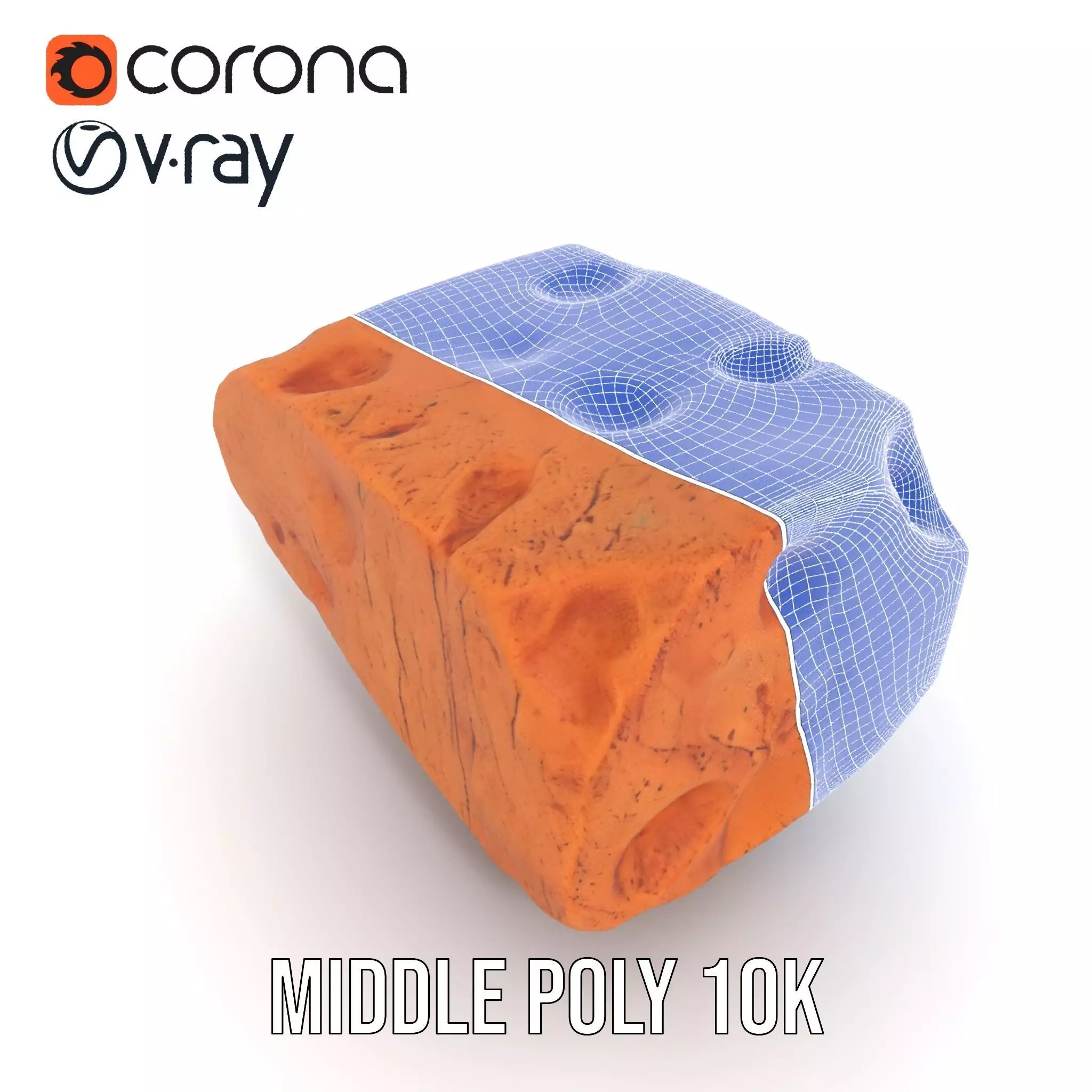 Rugged Sandstone Block model pack Texture_25