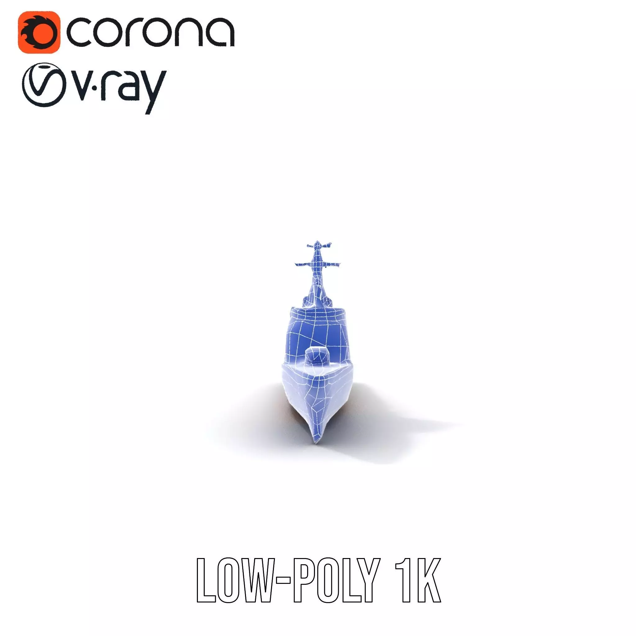 Grey Naval Battleship model pack Low-poly 3D model_29