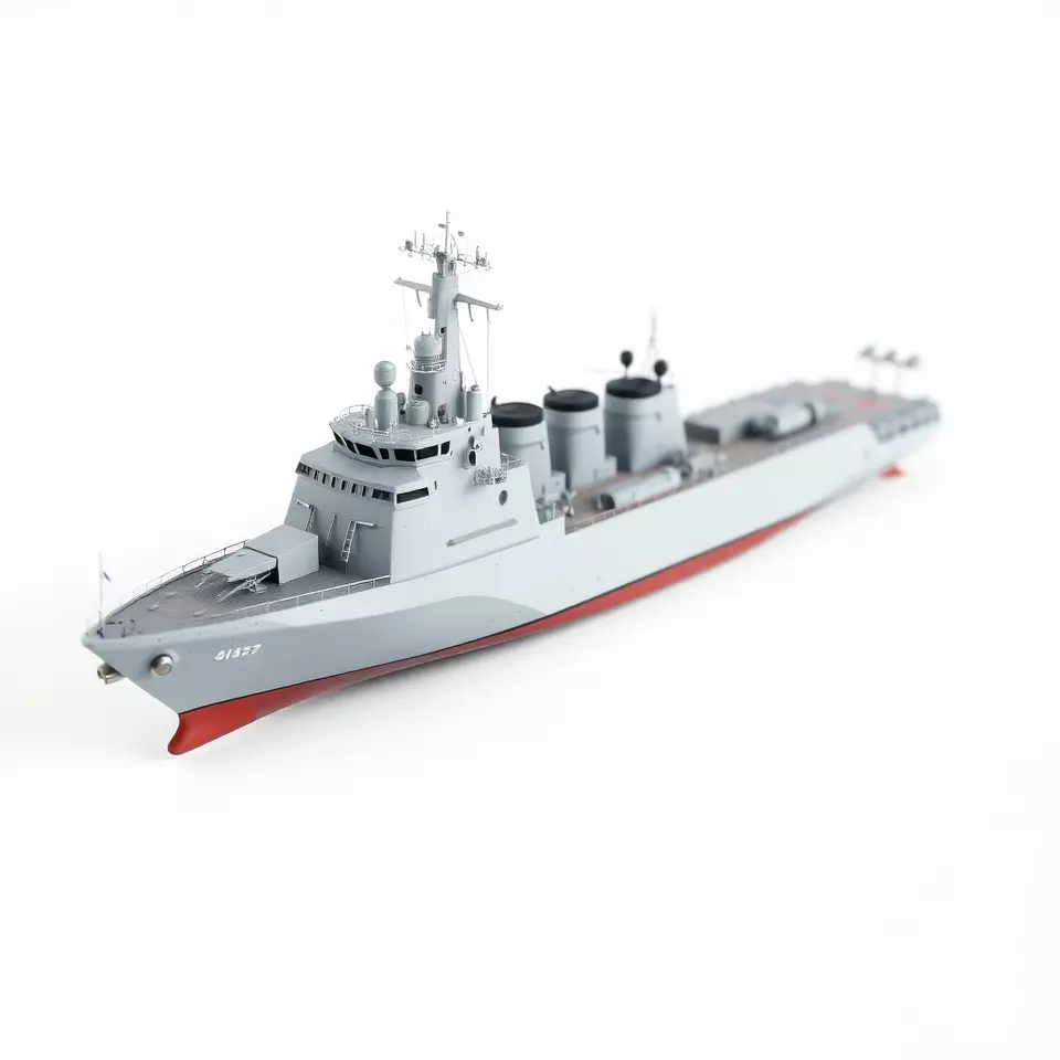 Grey Naval Battleship model pack Low-poly 3D model_3