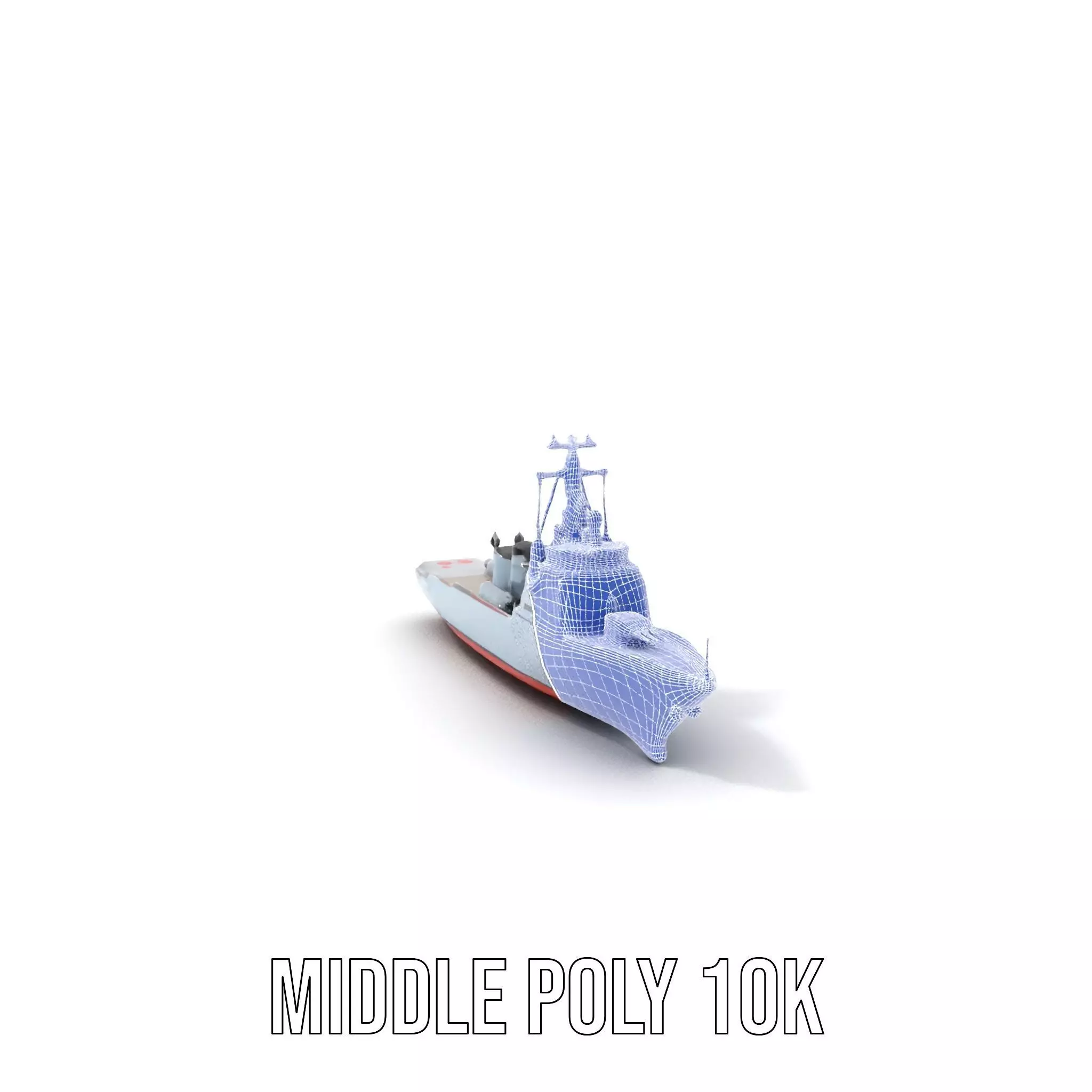 Grey Naval Battleship model pack Low-poly 3D model_16
