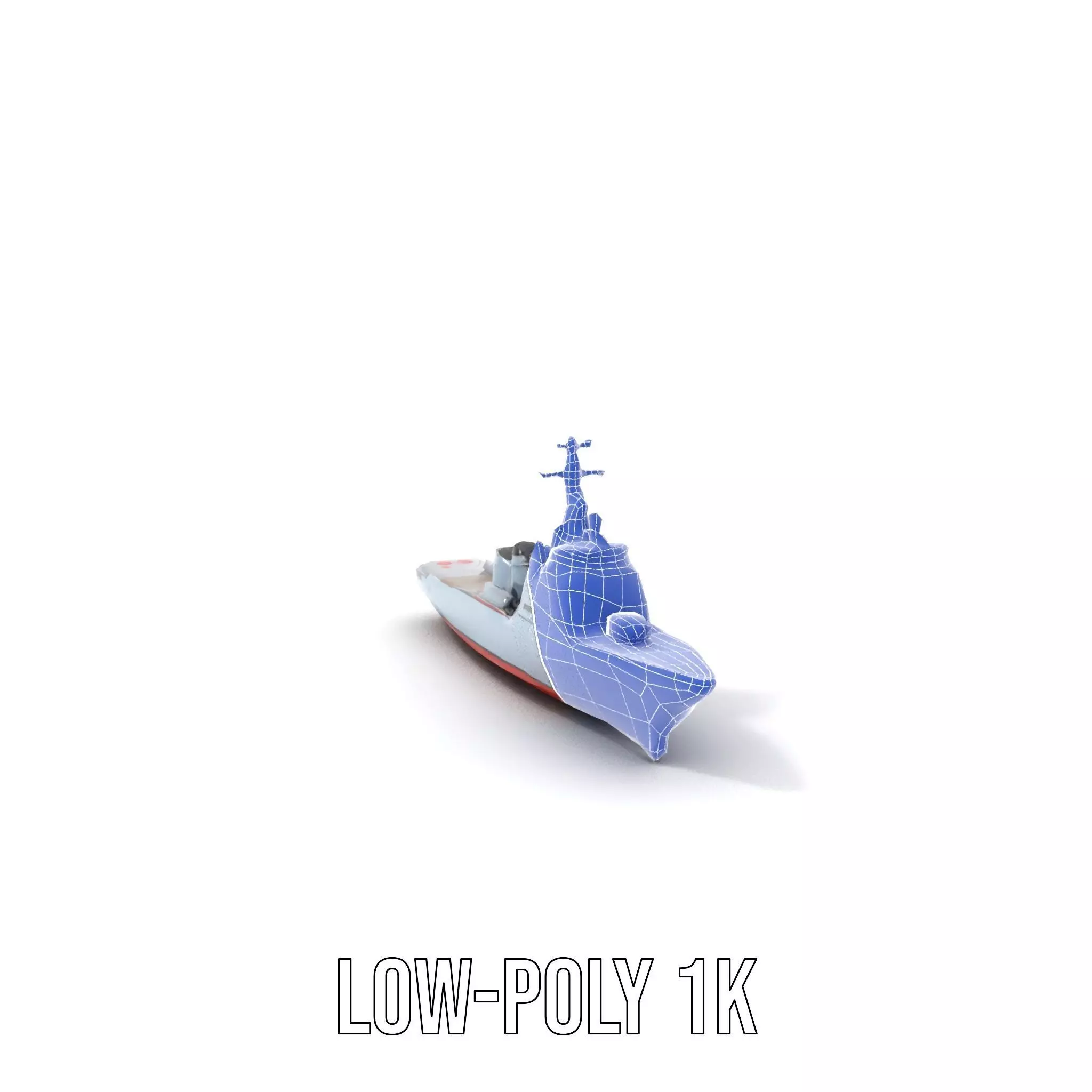 Grey Naval Battleship model pack Low-poly 3D model_26