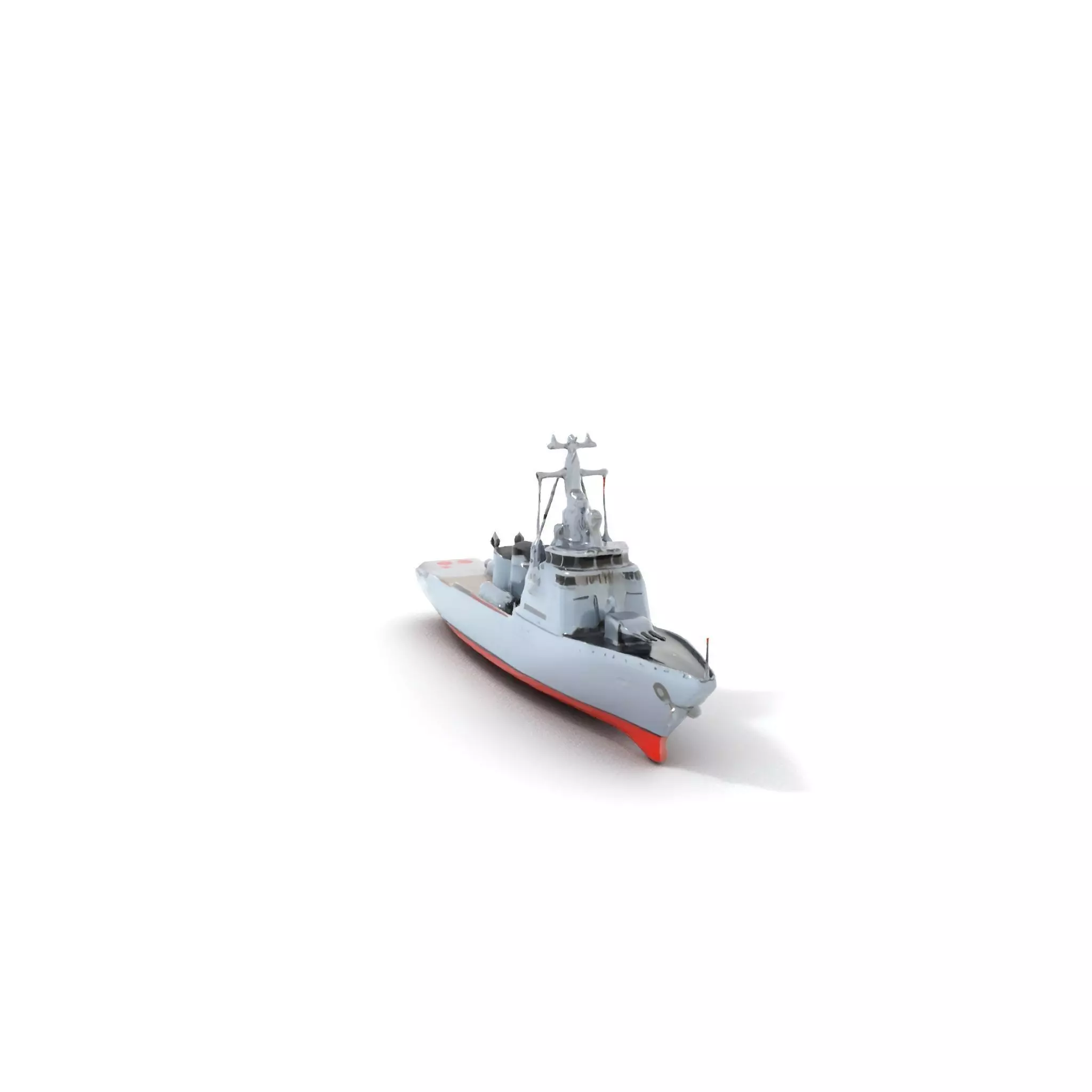 Grey Naval Battleship model pack Low-poly 3D model_7