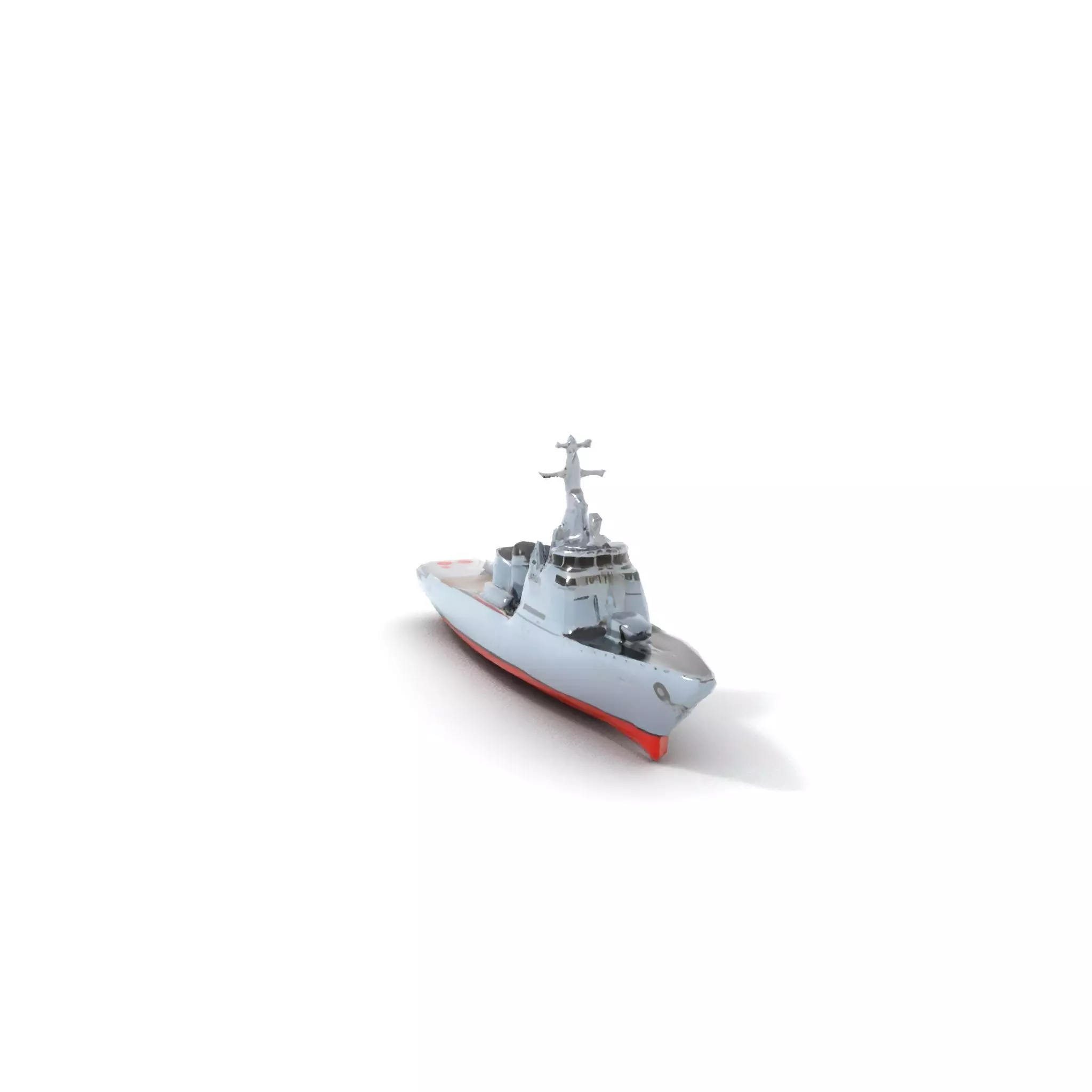 Grey Naval Battleship model pack Low-poly 3D model_13