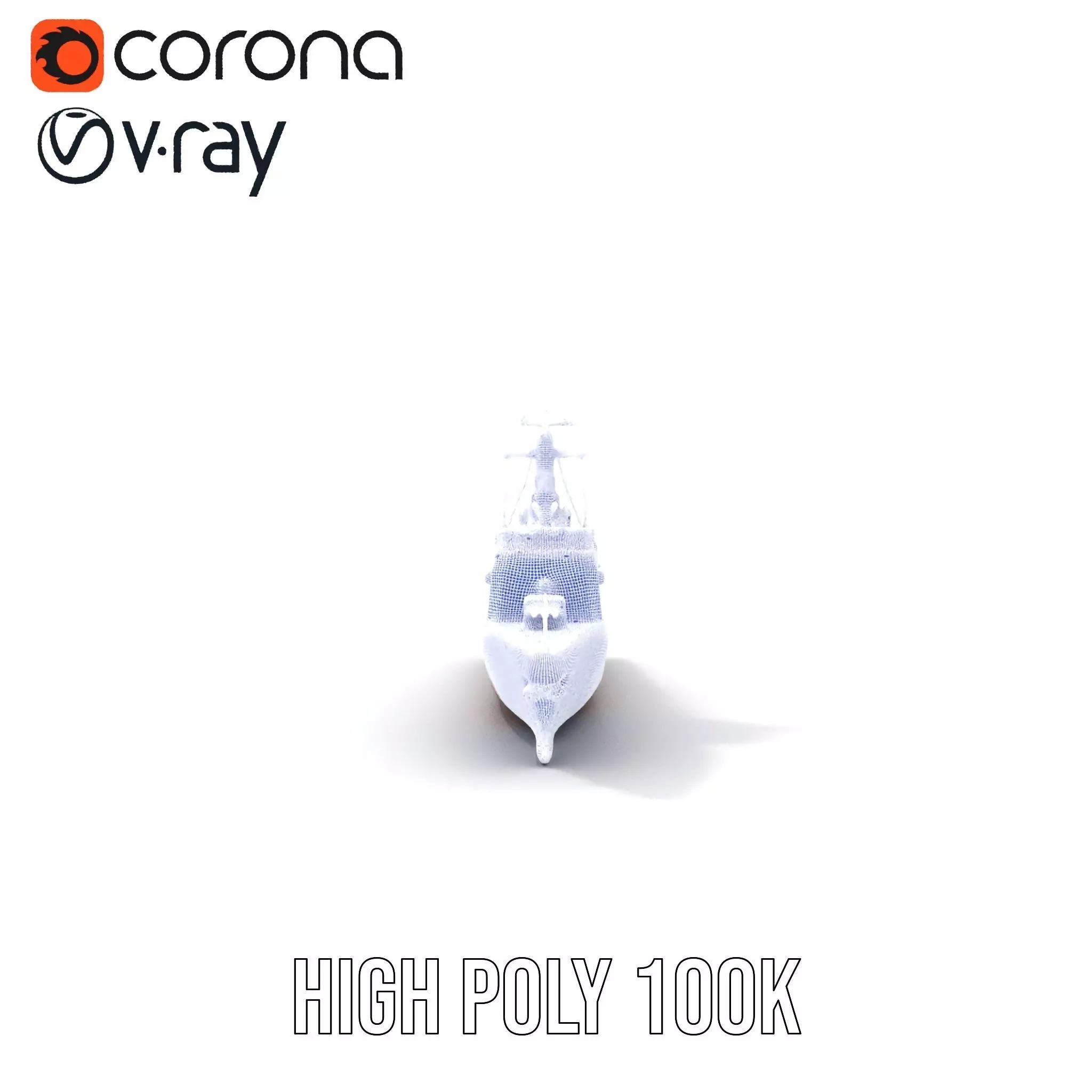 Grey Naval Battleship model pack Low-poly 3D model_33