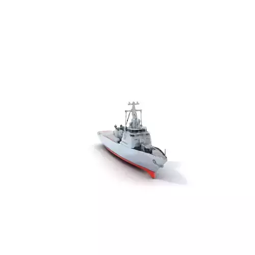 Grey Naval Battleship model pack Low-poly 3D model