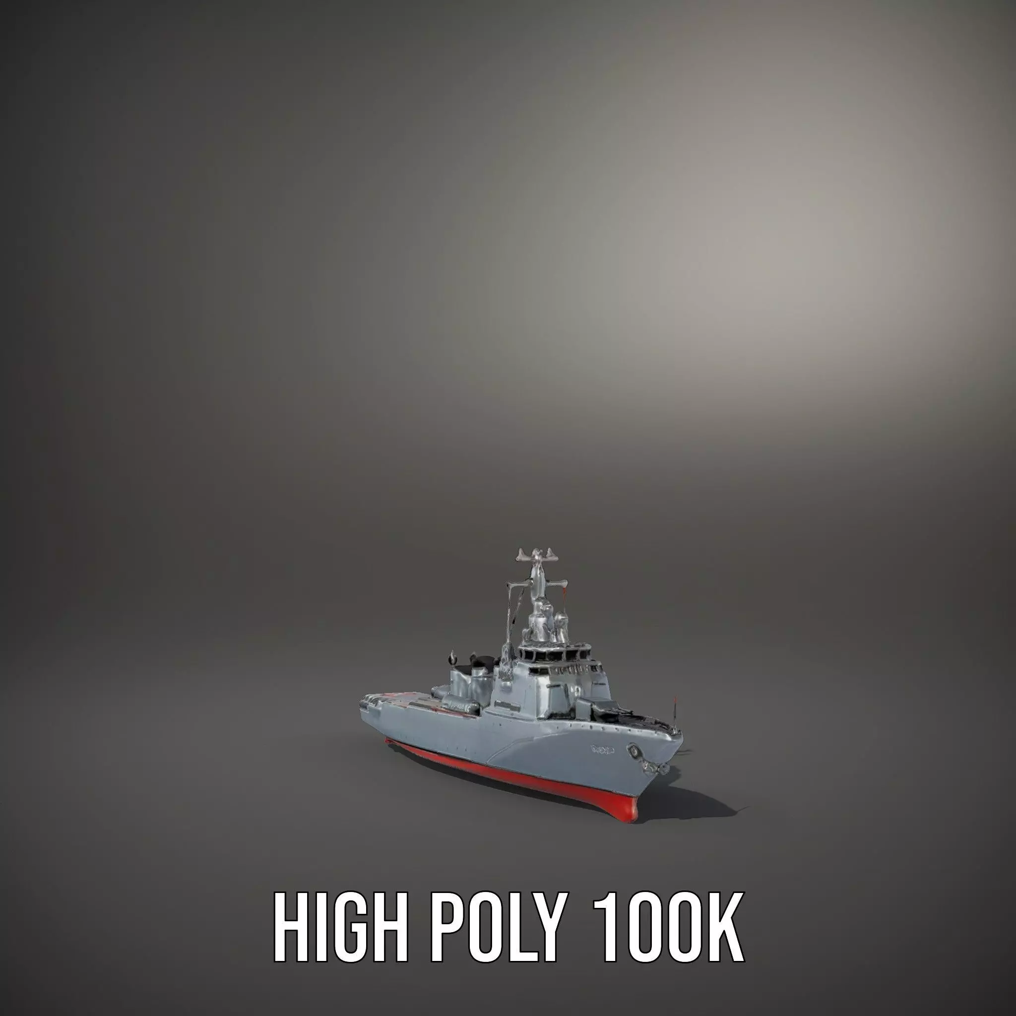 Grey Naval Battleship model pack Low-poly 3D model_9