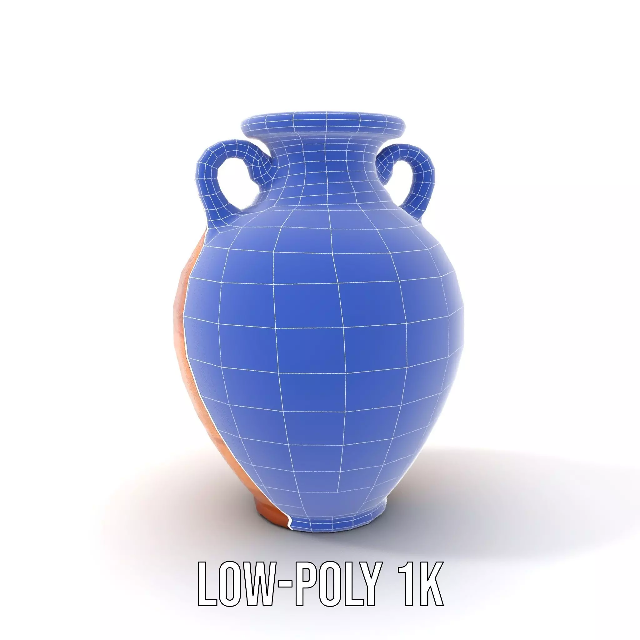 Elegant Terracotta Vase model pack Low-poly 3D model_10