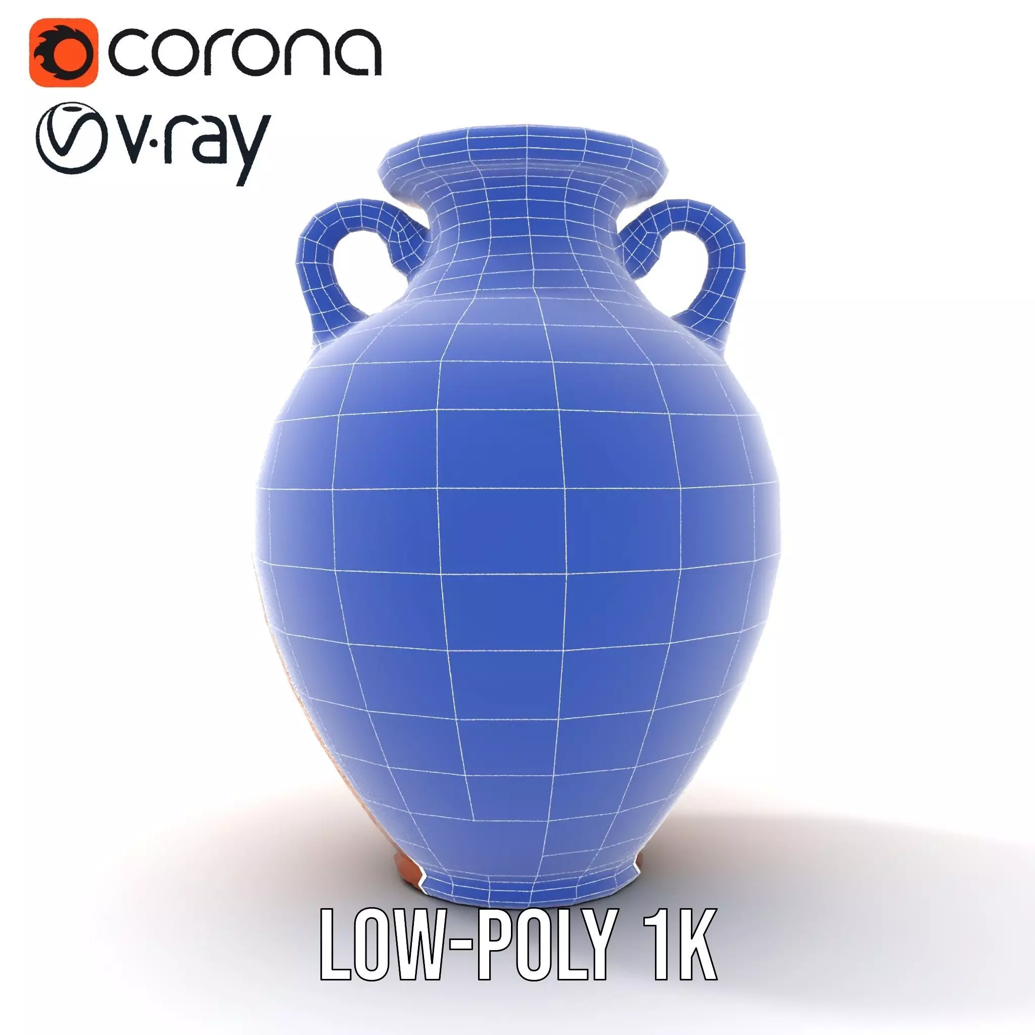 Elegant Terracotta Vase model pack Low-poly 3D model_32