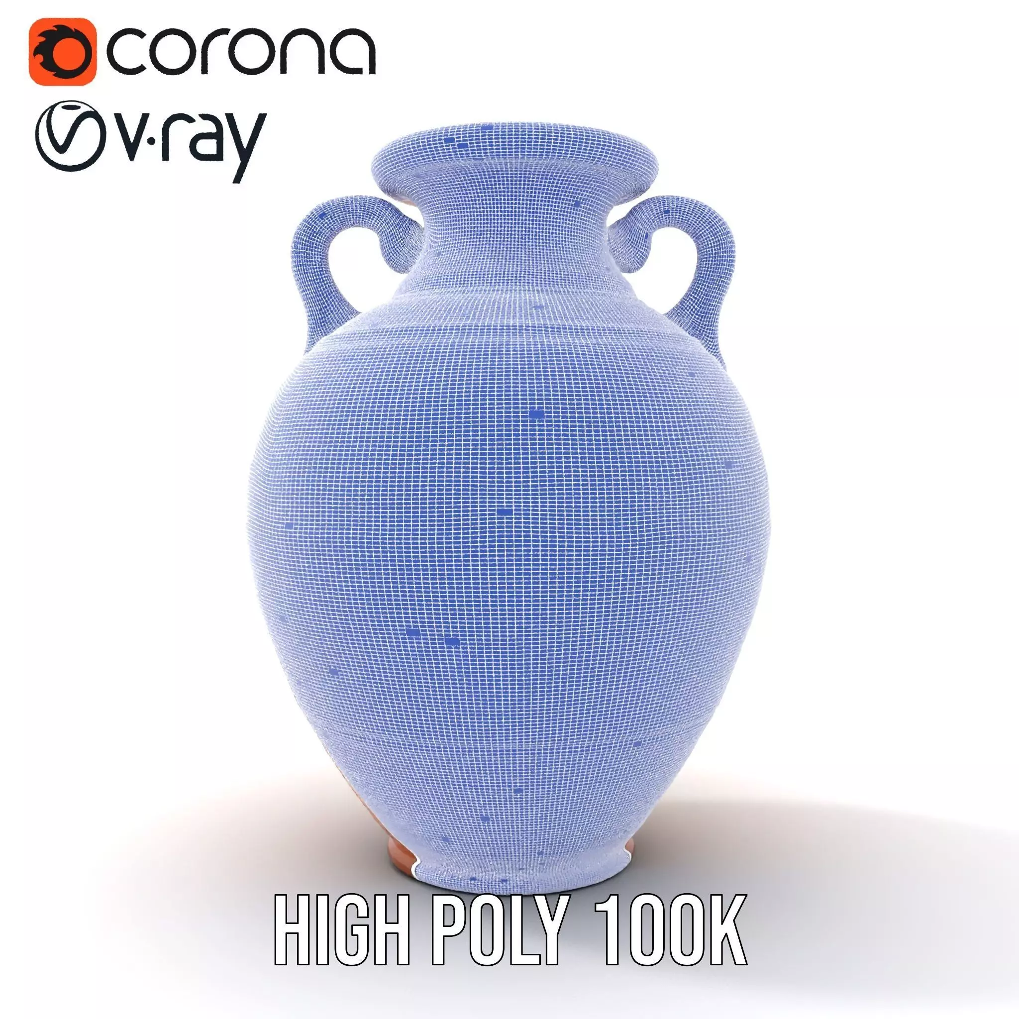 Elegant Terracotta Vase model pack Low-poly 3D model_30