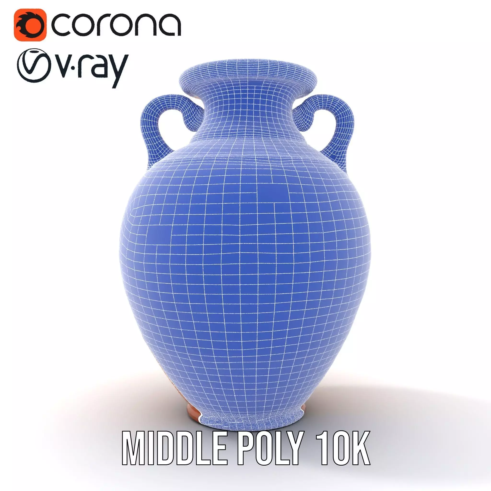 Elegant Terracotta Vase model pack Low-poly 3D model_25