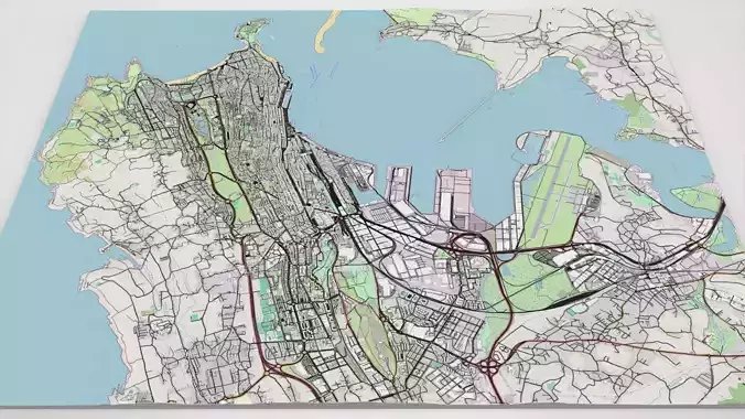 Cityscape Santander Spain 3D model