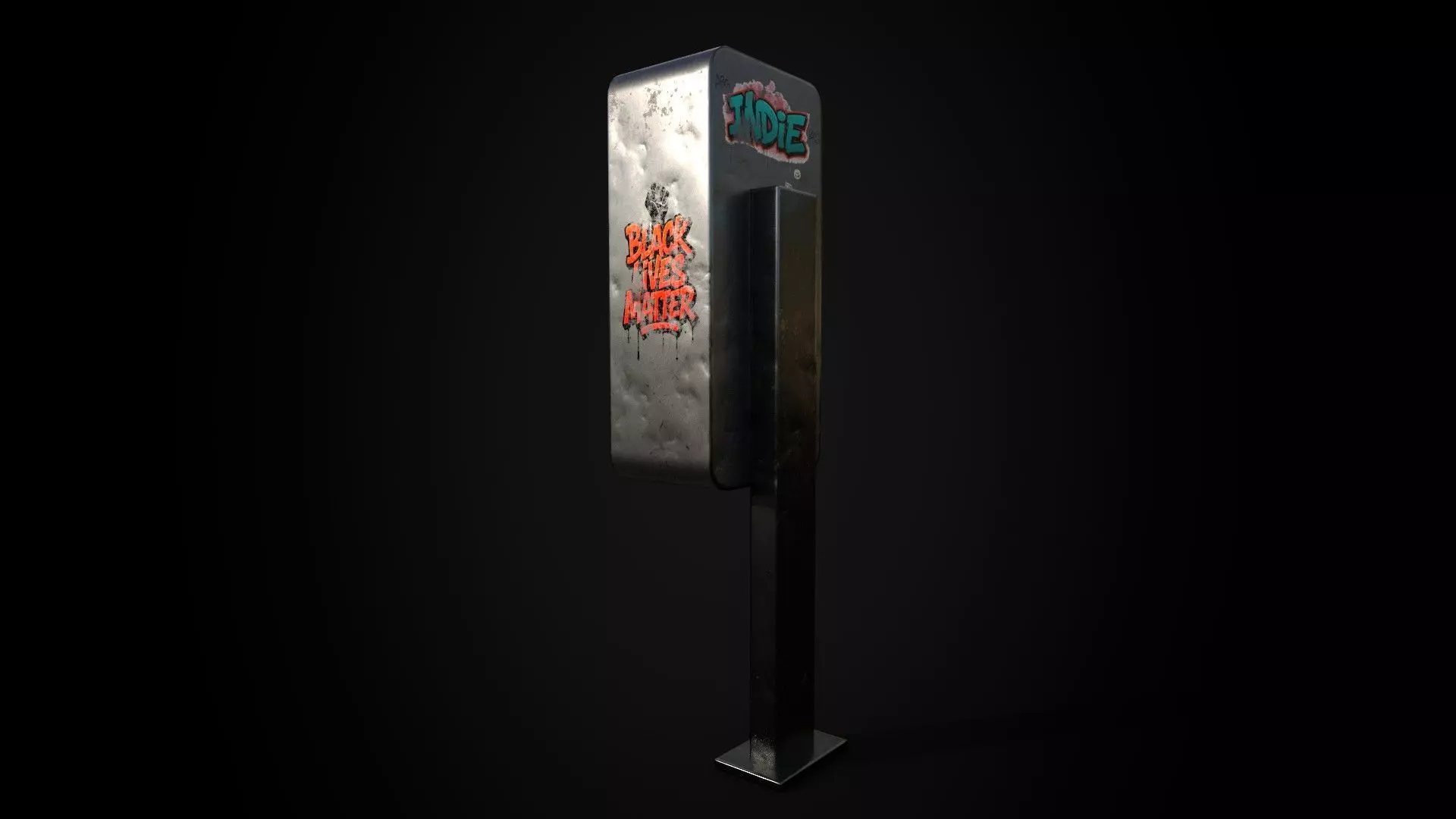 SBC Payphone - Game Ready - Low Poly PBR  Low-poly 3D model_2