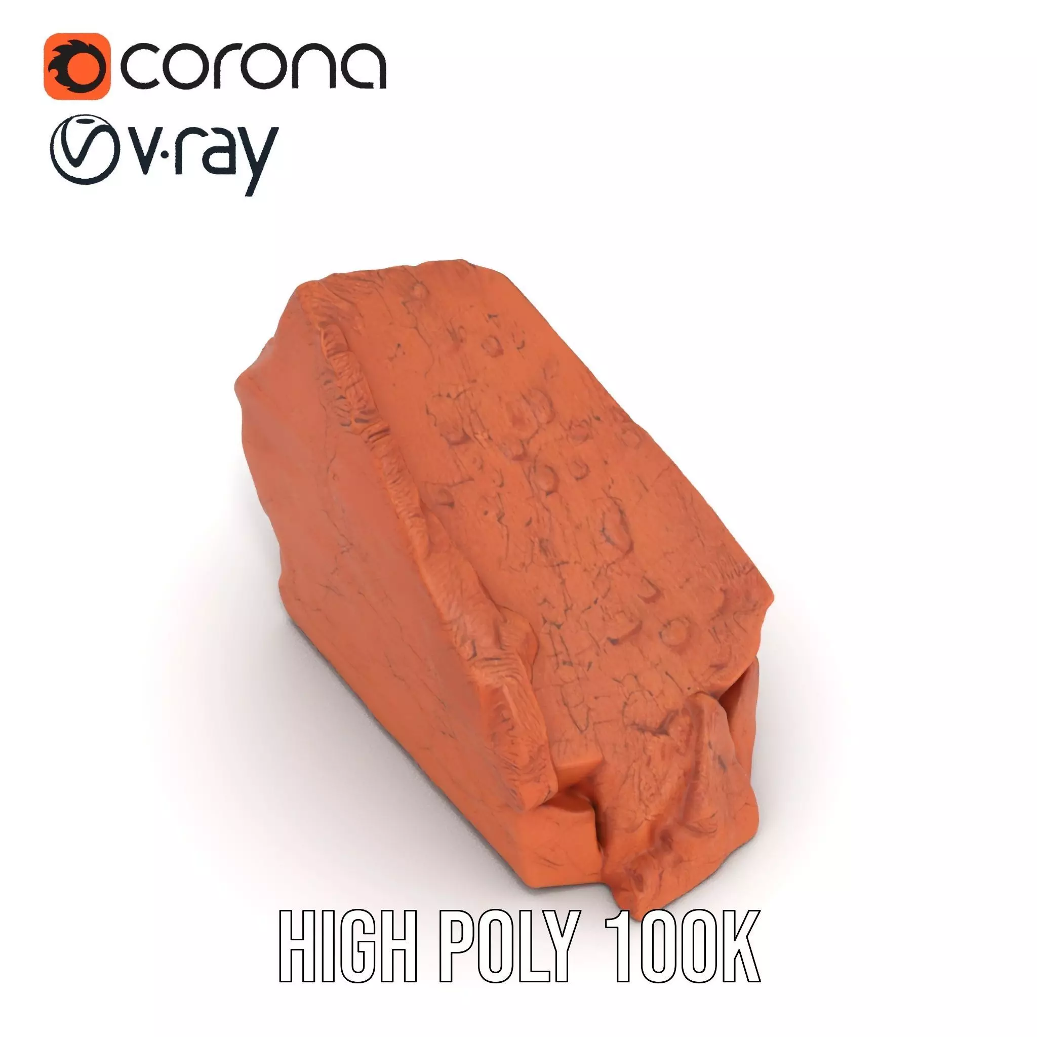 Rustic Clay Boulder model pack Low-poly 3D model_21