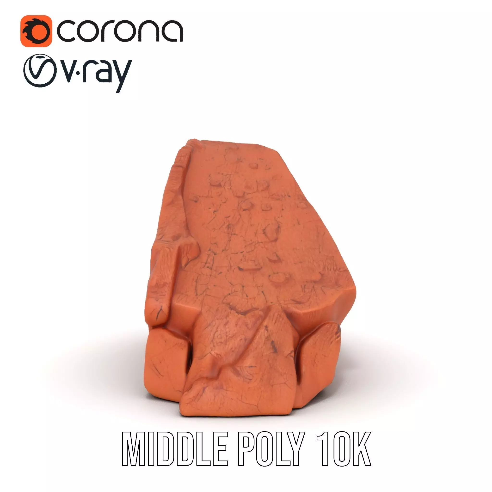 Rustic Clay Boulder model pack Low-poly 3D model_27