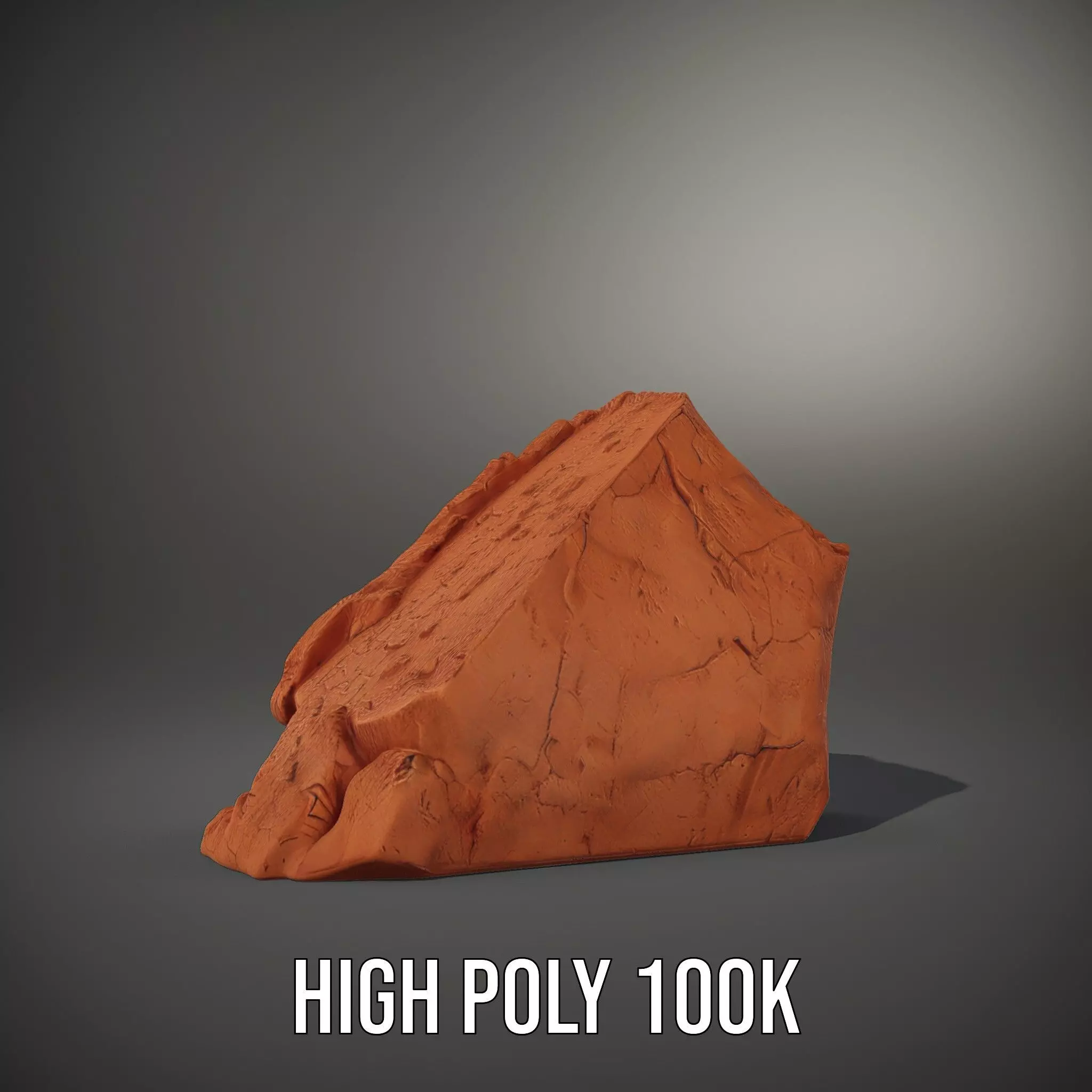 Rustic Clay Boulder model pack Low-poly 3D model_9