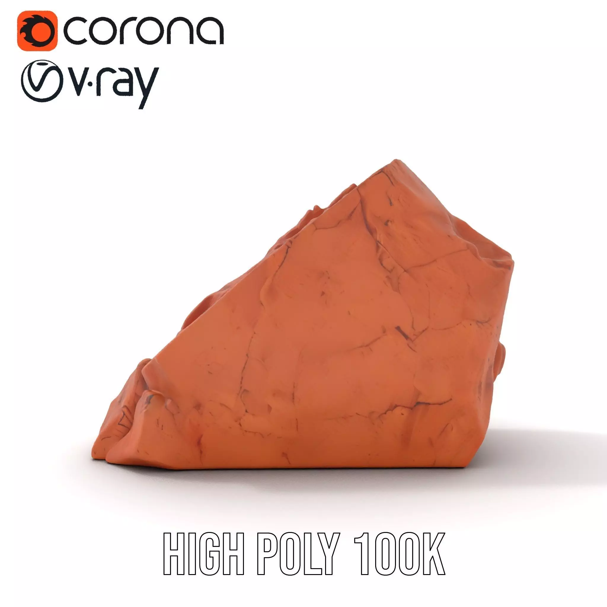 Rustic Clay Boulder model pack Low-poly 3D model_32