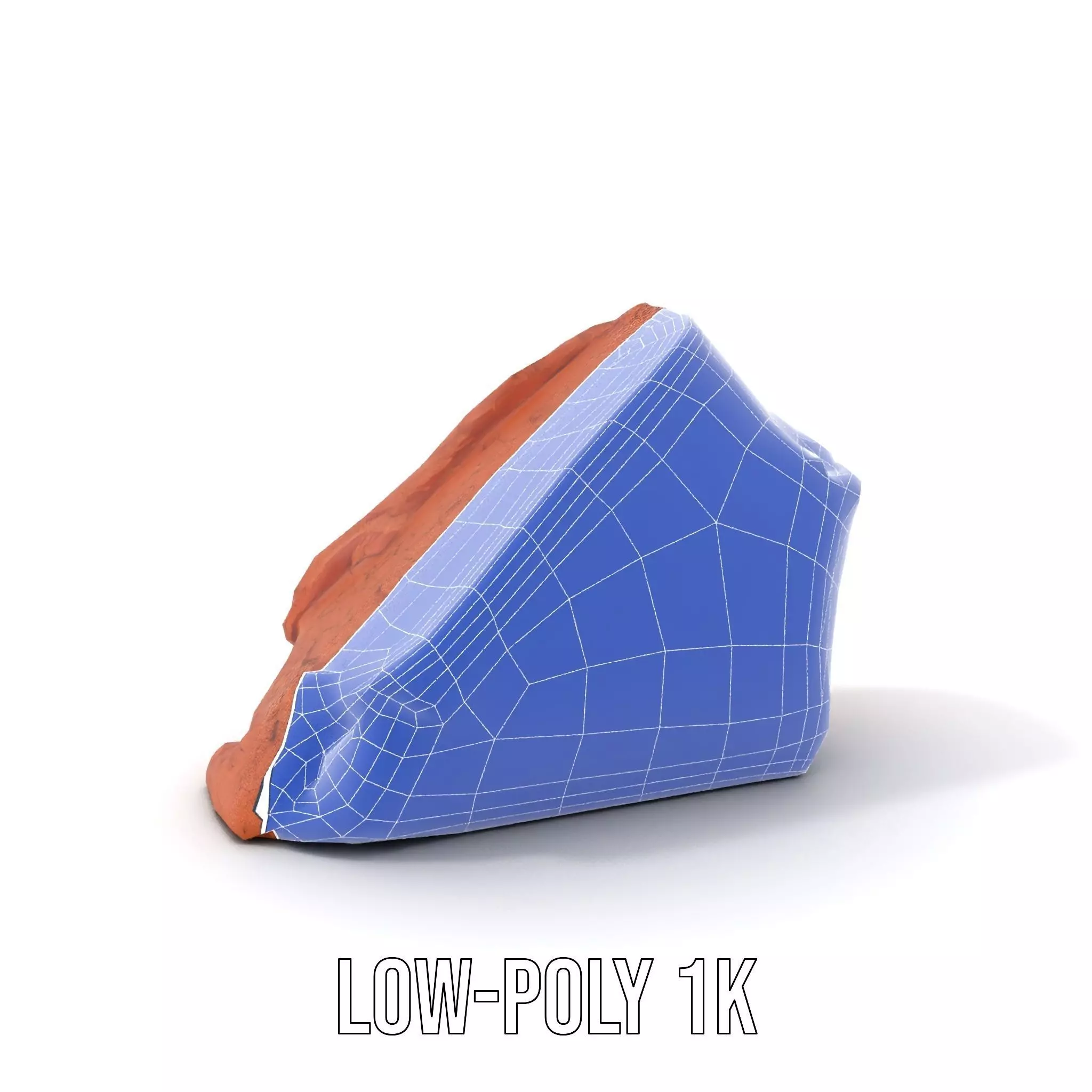 Rustic Clay Boulder model pack Low-poly 3D model_10