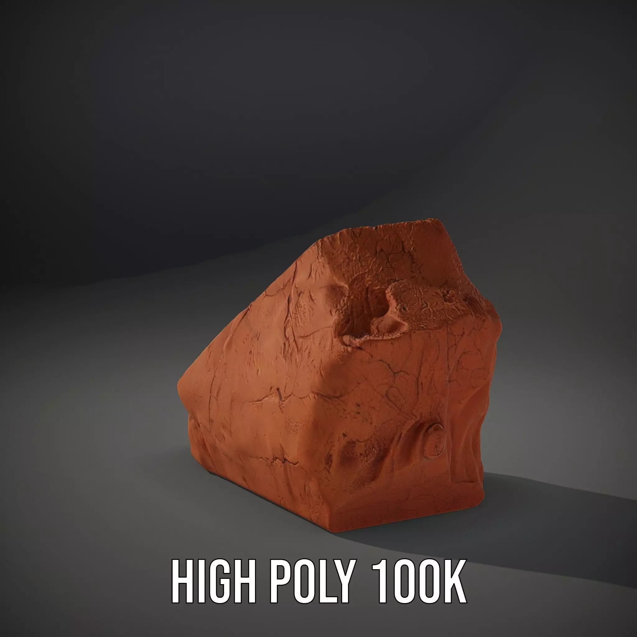 Rustic Clay Boulder model pack Low-poly 3D model_11