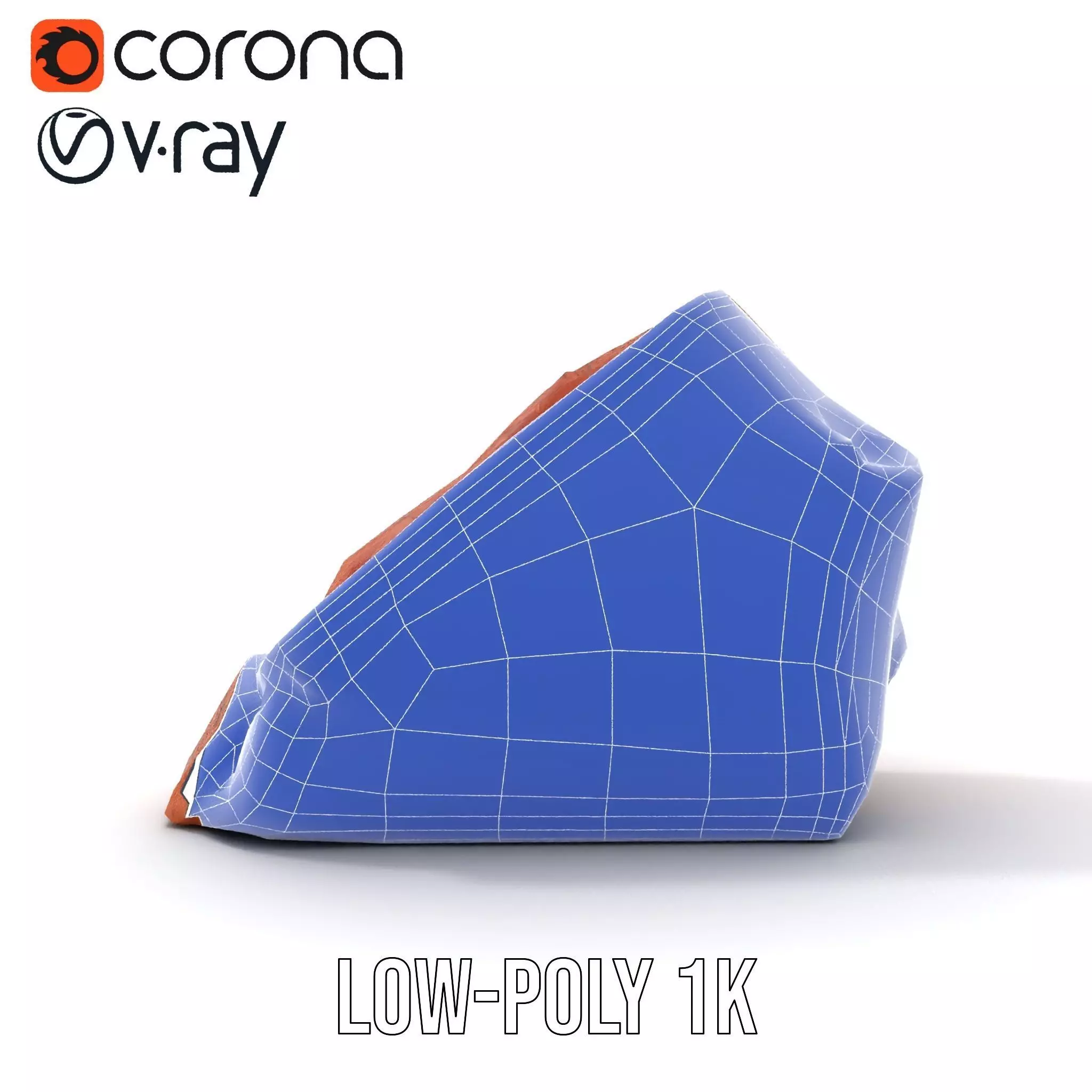 Rustic Clay Boulder model pack Low-poly 3D model_28