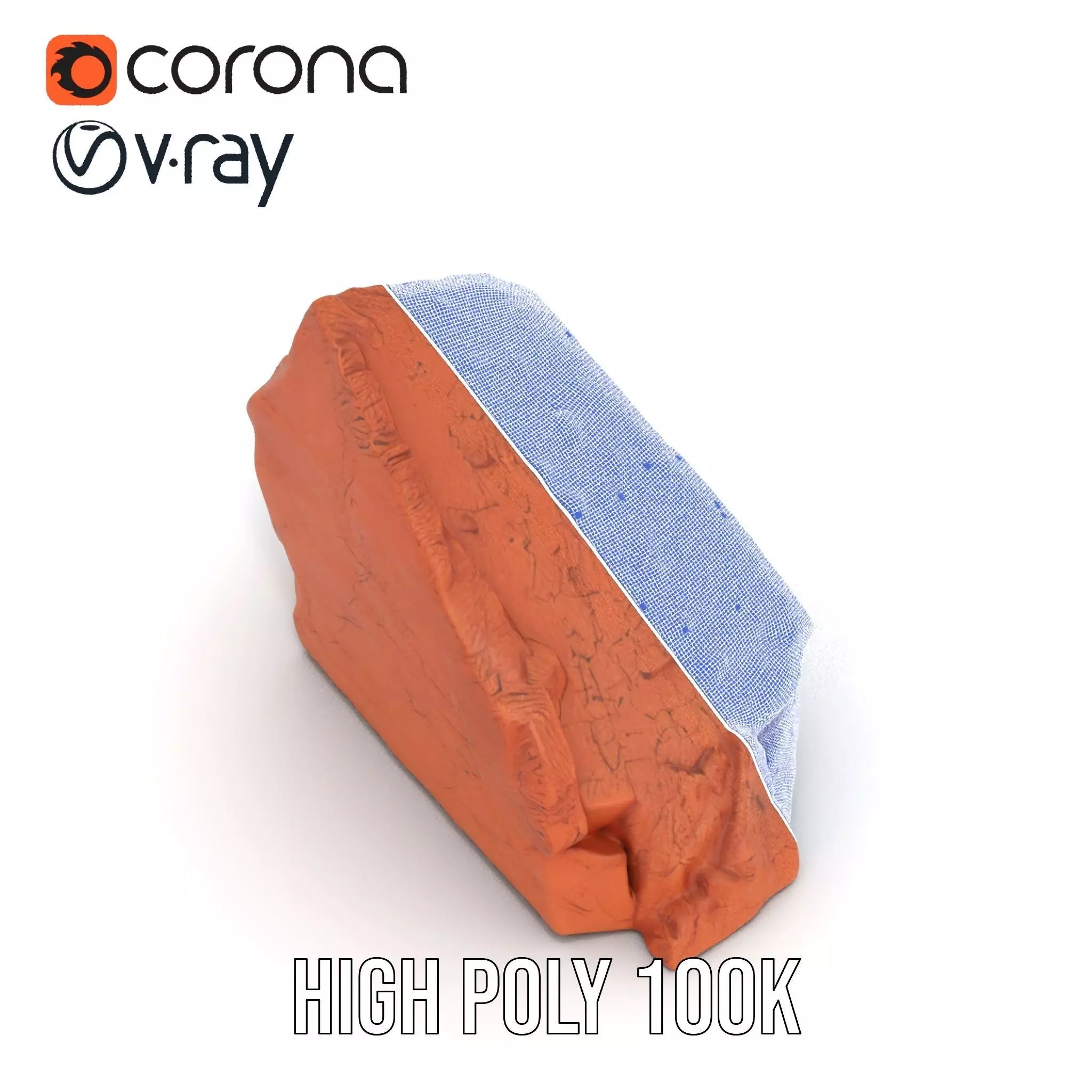 Rustic Clay Boulder model pack Low-poly 3D model_33